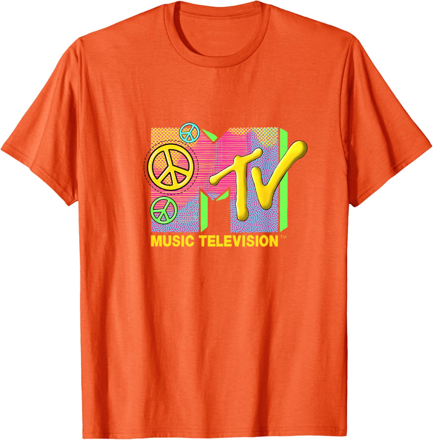 Mademark x MTV Peace Love Happiness T-Shirt - Official Logo Apparel - 15