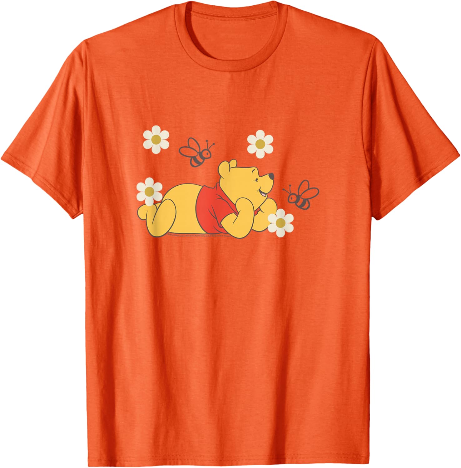 Winnie The Pooh Floral T-Shirt with Bees - Cute Nature-Inspired Apparel - 12