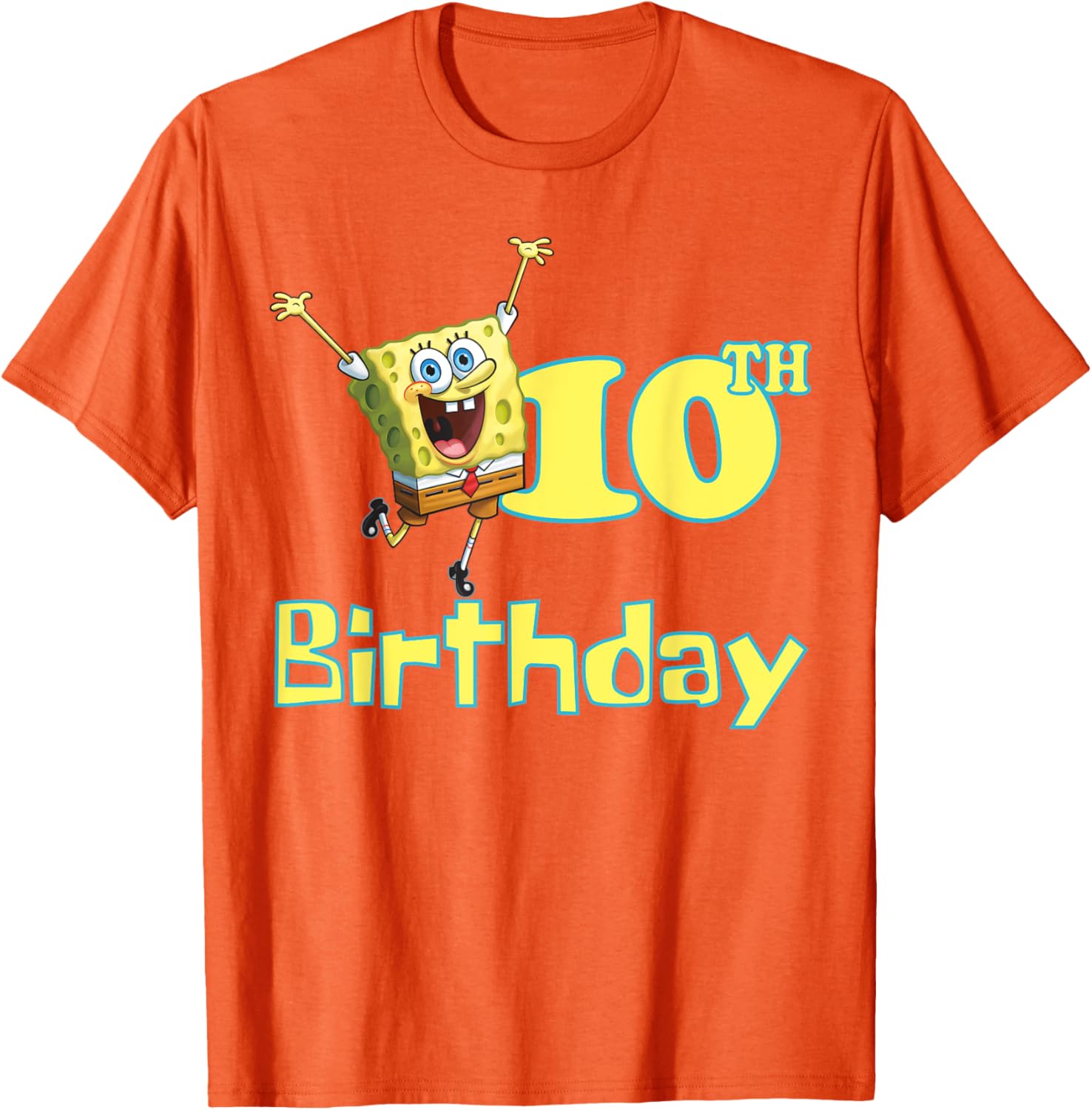 Mademark SpongeBob SquarePants 10th Birthday T-Shirt for Kids and Fans - 12