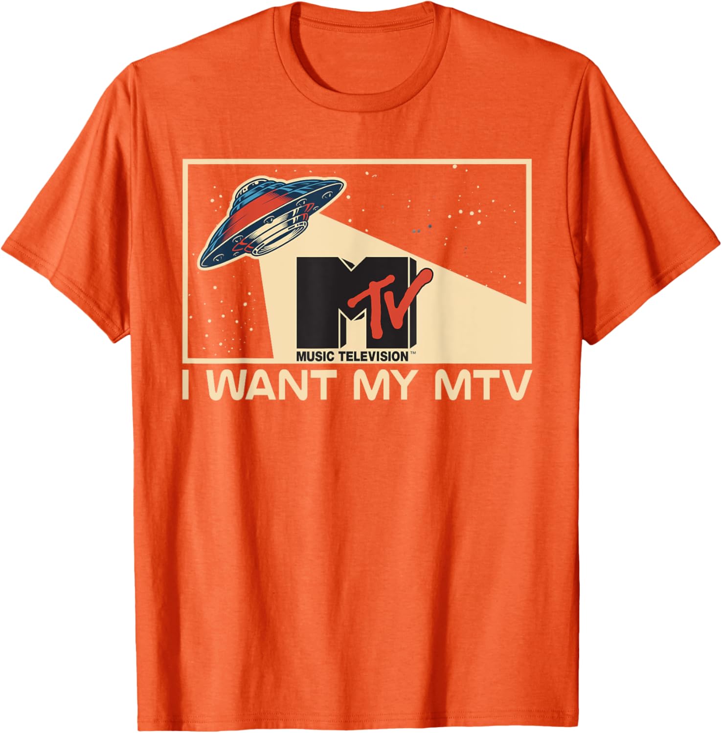 Mademark x MTV Vintage Alien UFO Beam T-Shirt for MTV Fans - 6