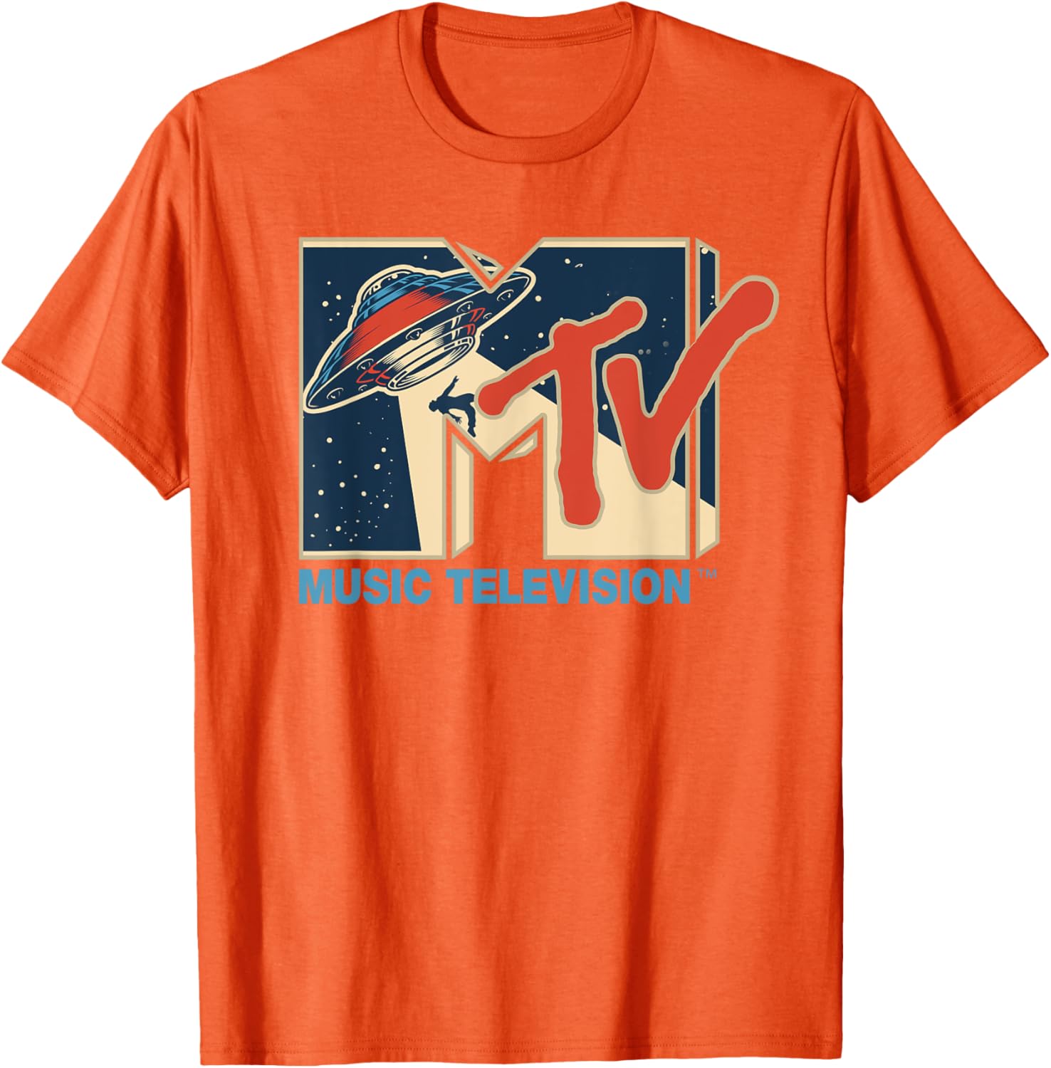 Mademark x MTV Alien UFO Space T-Shirt with Teleporting Beam Design - 9