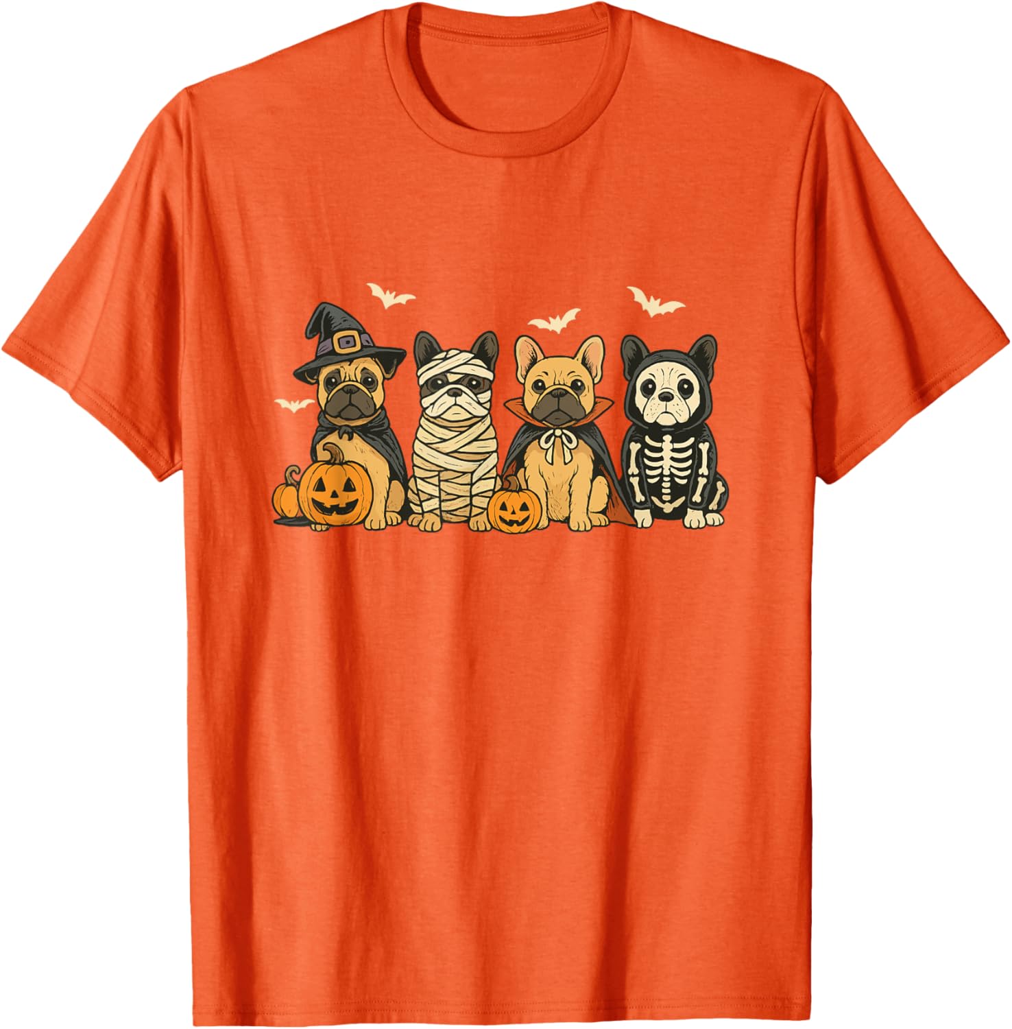 Mummy French Bulldog Halloween Witch Dog Mom T-Shirt for Fall Fun - 9