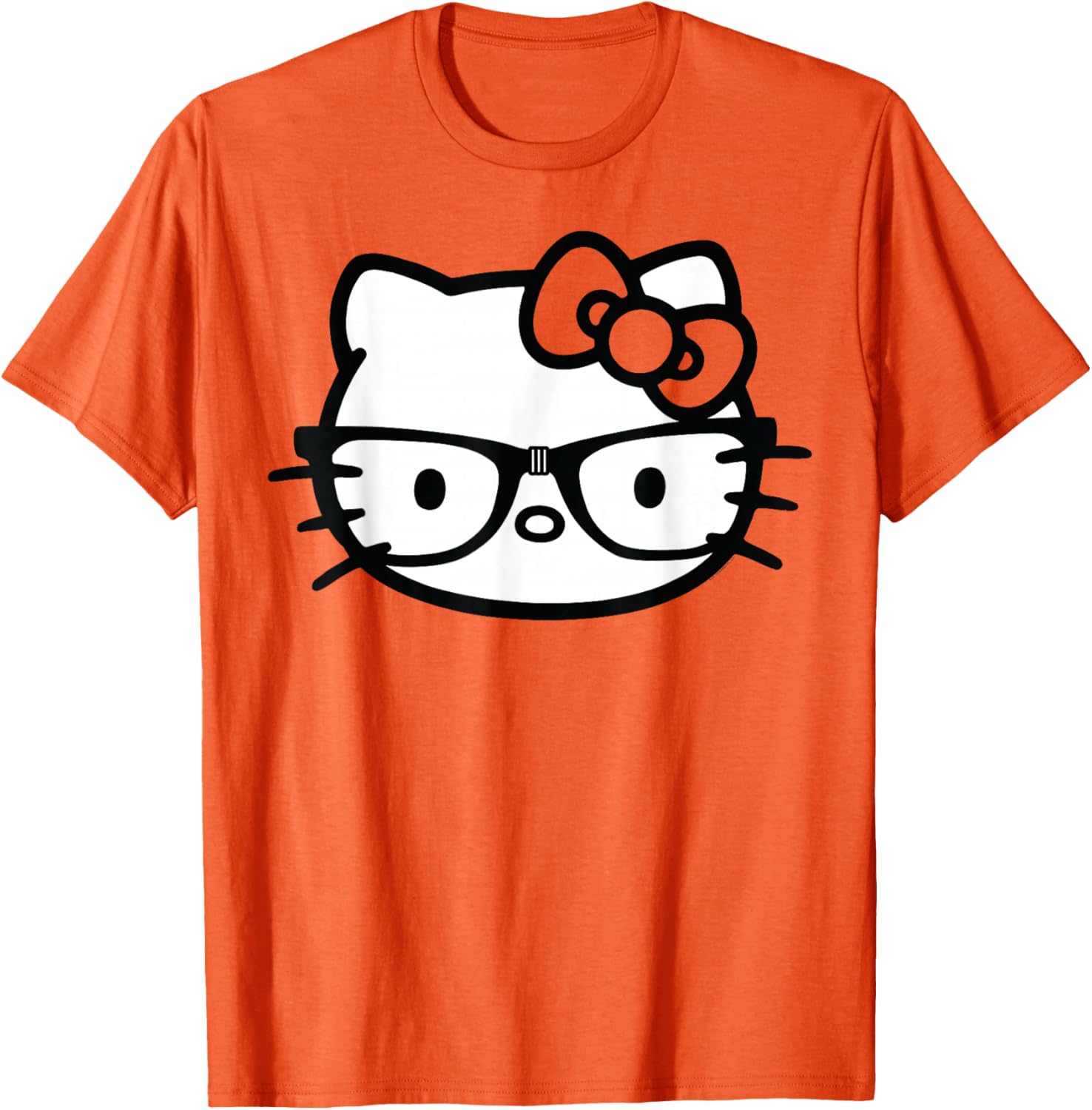 Hello Kitty Black and White Nerd Glasses T-Shirt for Fun Fashion Lovers - 7
