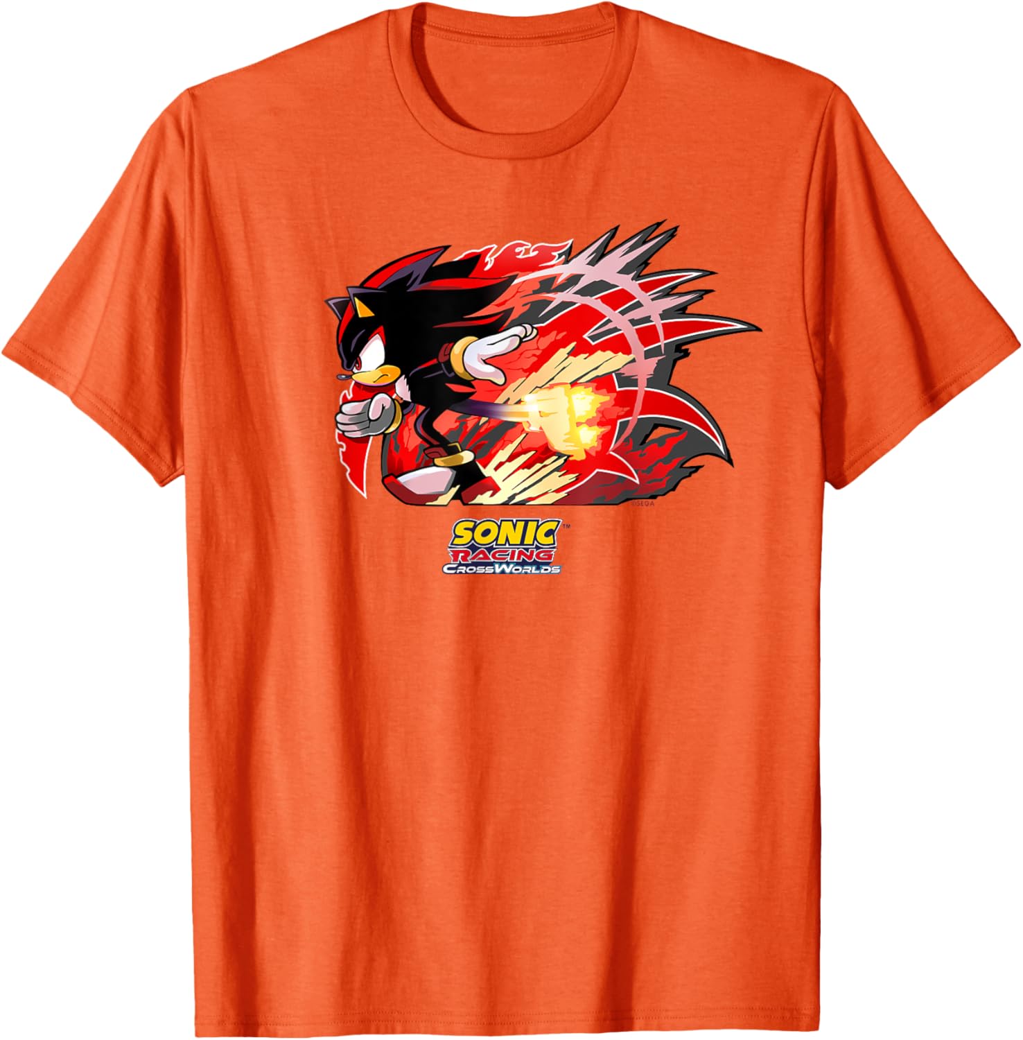 Sonic Racing CrossWorlds Shadow Decal T-Shirt for Gamers and Fans - 1