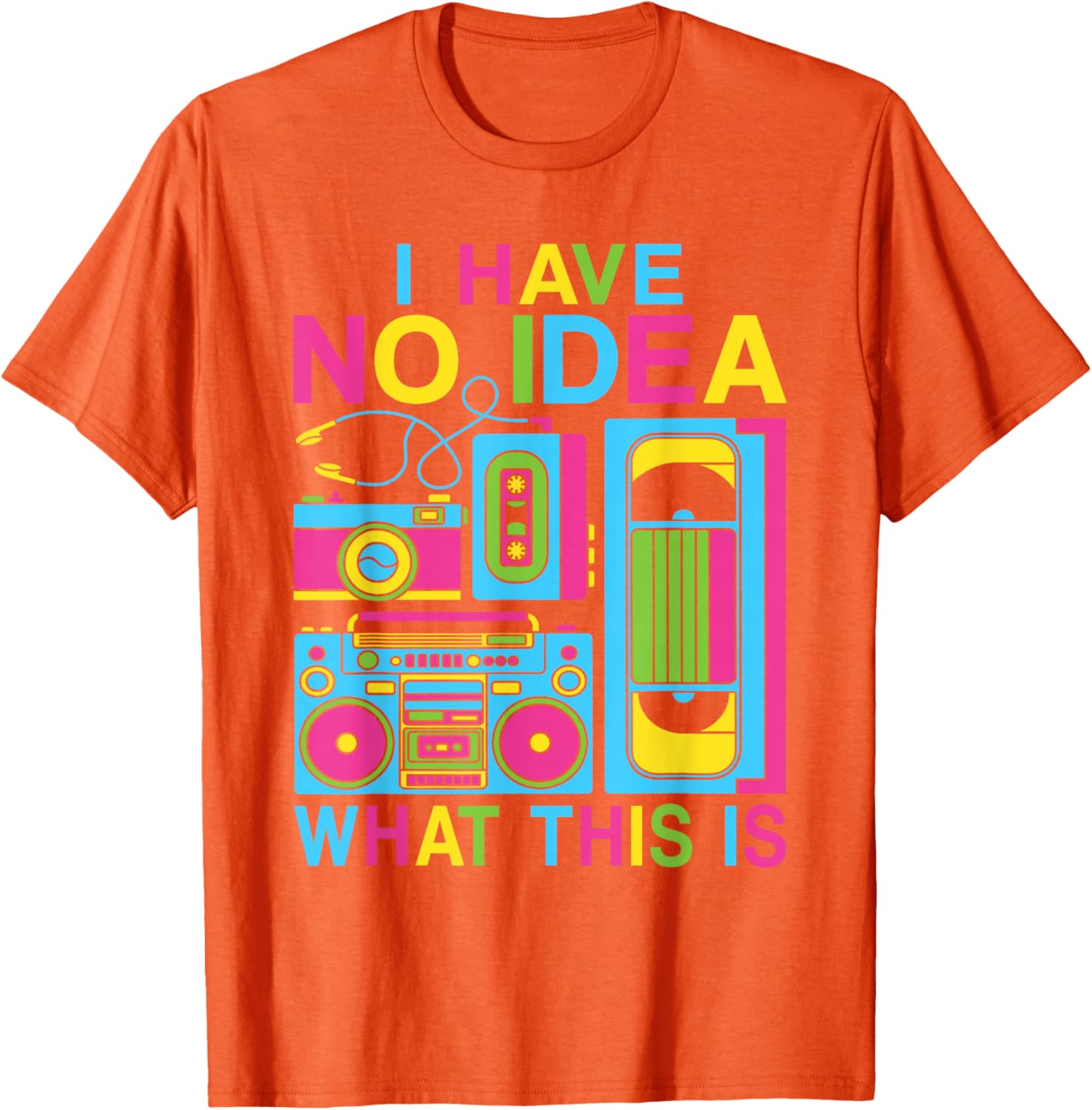 Retro 80s 90s Kids T-Shirt for Boys and Girls - Fun 'I Have No Idea' Design - 12