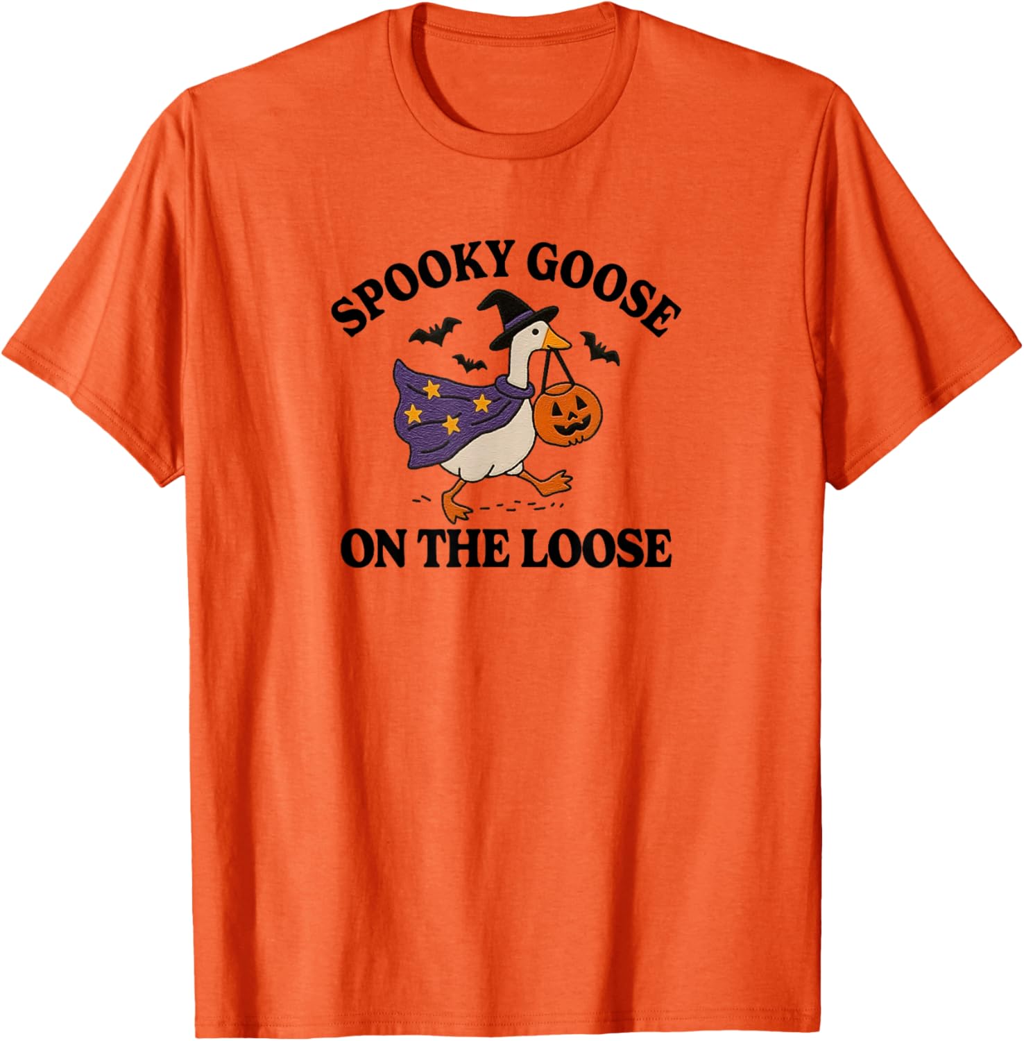 Spooky Goose on the Loose Funny Halloween T-Shirt for Animal Lovers - 5