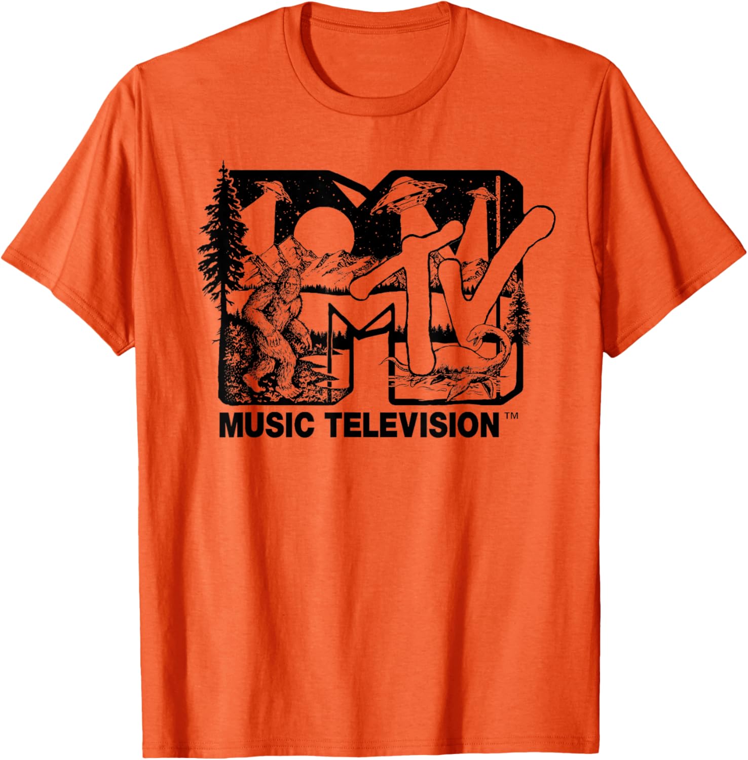 Mademark x MTV Cryptid Logo T-Shirt Featuring Bigfoot UFO & Nessie - 17
