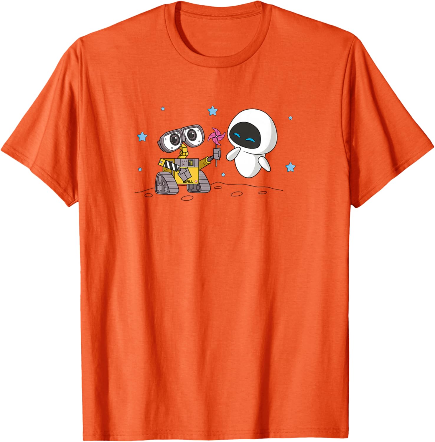 Disney Wall-E and Eve Moonscape Pinwheel T-Shirt for Fans and Collectors - 8