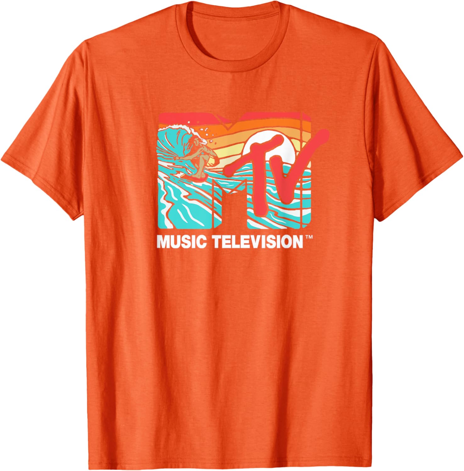 Mademark x MTV Catch a Wave Surfer Logo Retro Graphic T-Shirt - 3