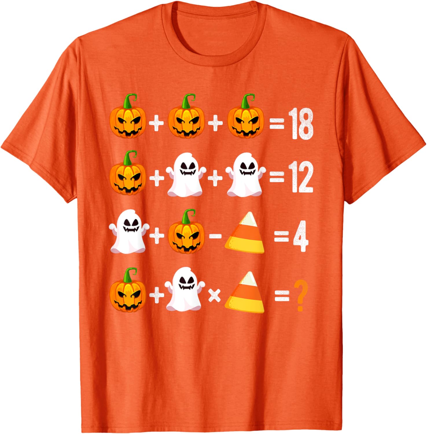 Halloween Order of Operations Math Pumpkin T-Shirt for Teachers - 1