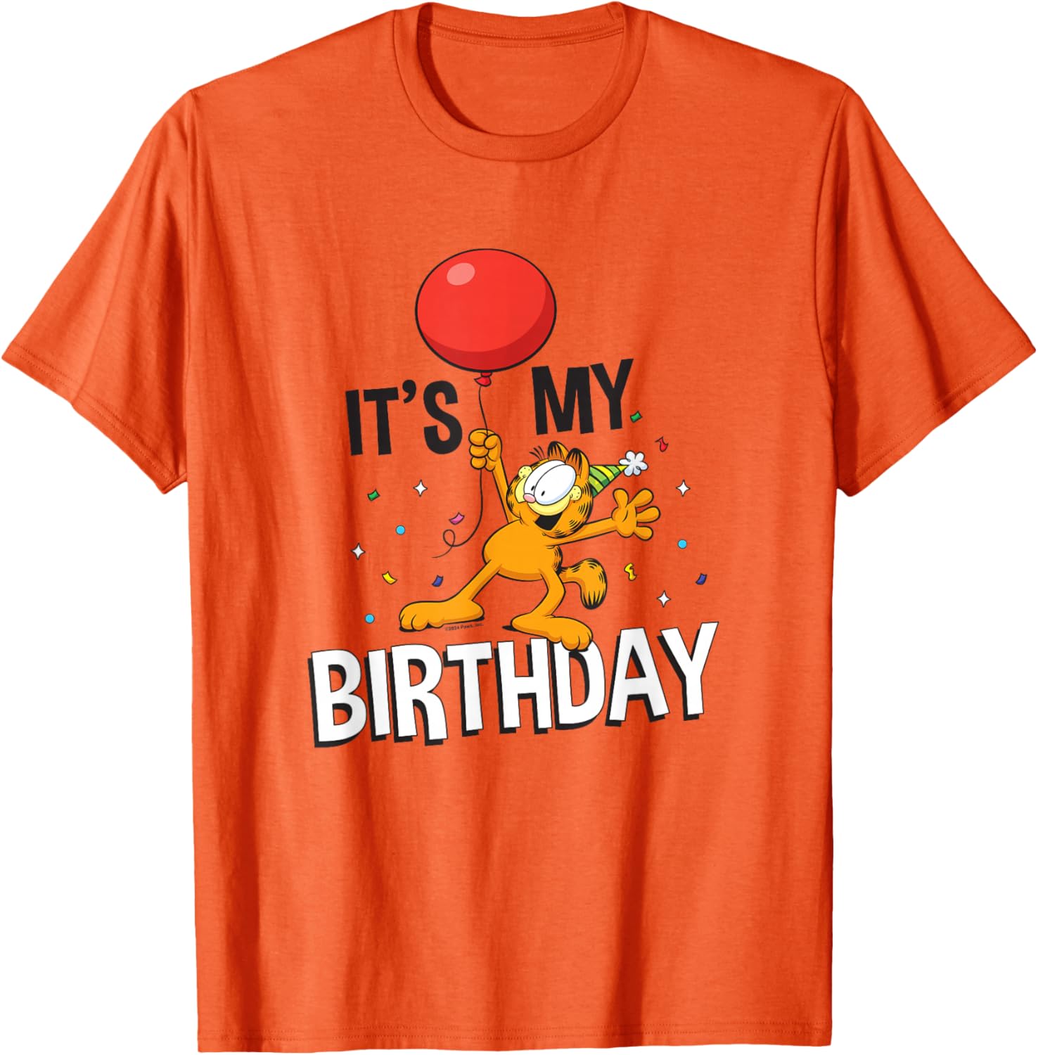 Garfield Birthday Confetti T-Shirt Fun Celebration Attire for Kids - 12