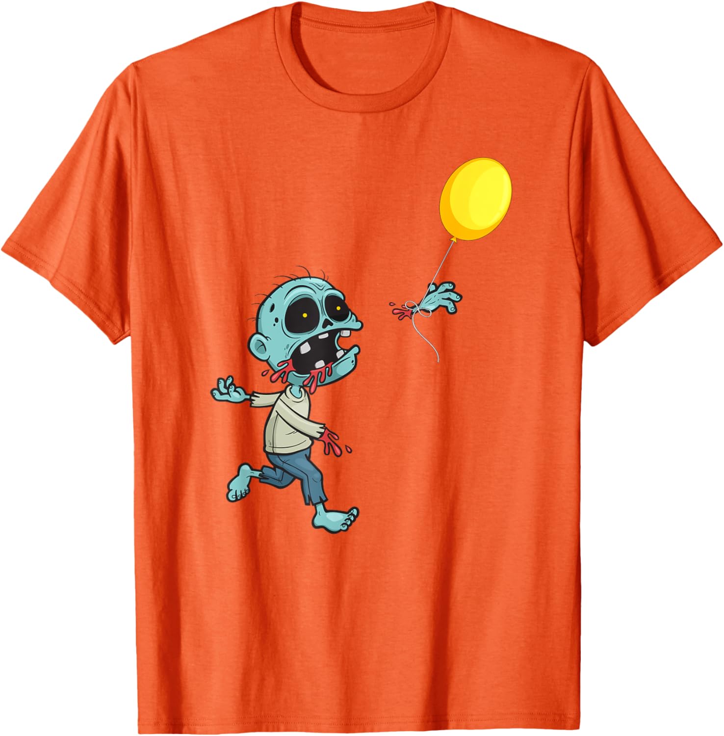 Cute Zombie Birthday Balloon T-Shirt for Kids and Boys Fun Apparel - 1