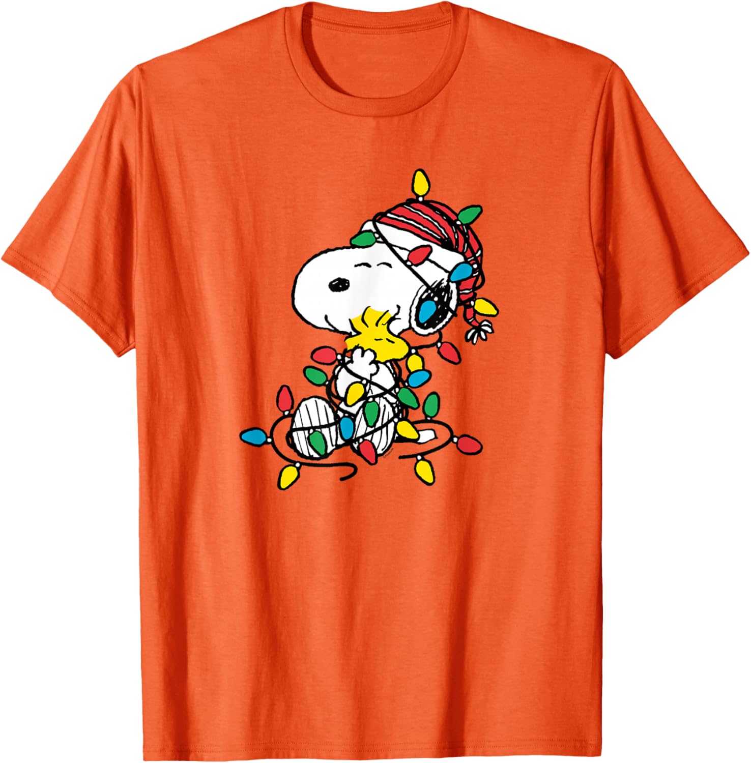 Peanuts Snoopy Woodstock Christmas Lights T-Shirt for Holiday Cheer - 3