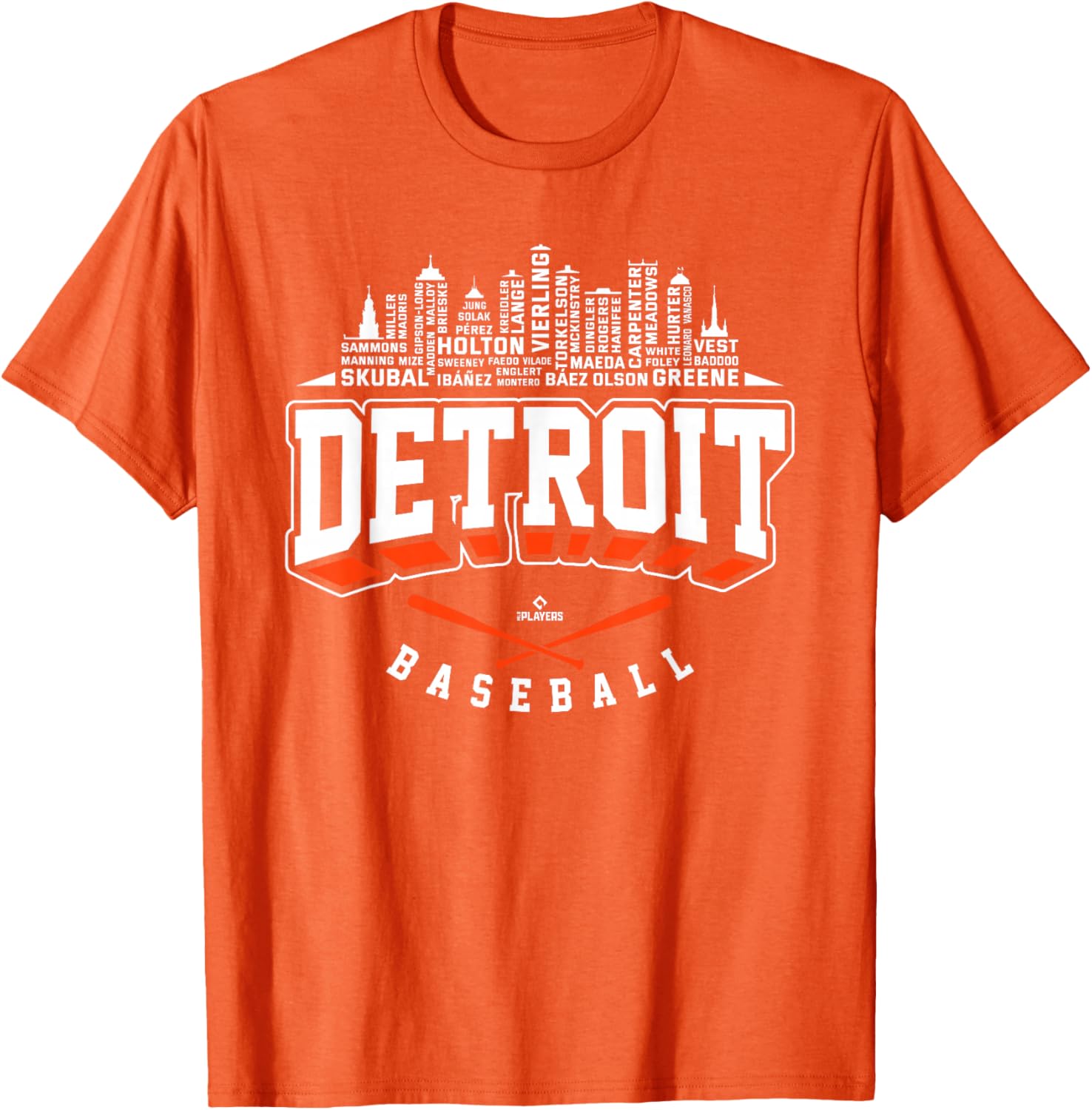 Tarik Skubal Skyline Word Art Detroit Baseball T-Shirt for Fans - 5