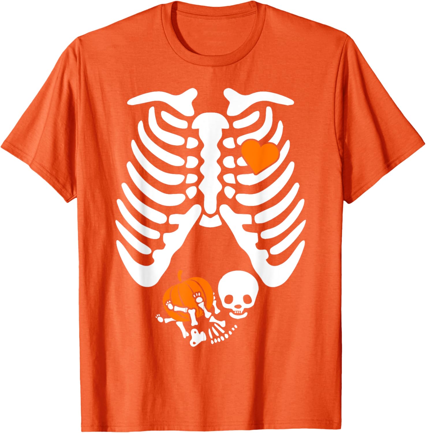Cute Skeleton Pregnancy Announcement T-Shirt for Halloween Moms - 4
