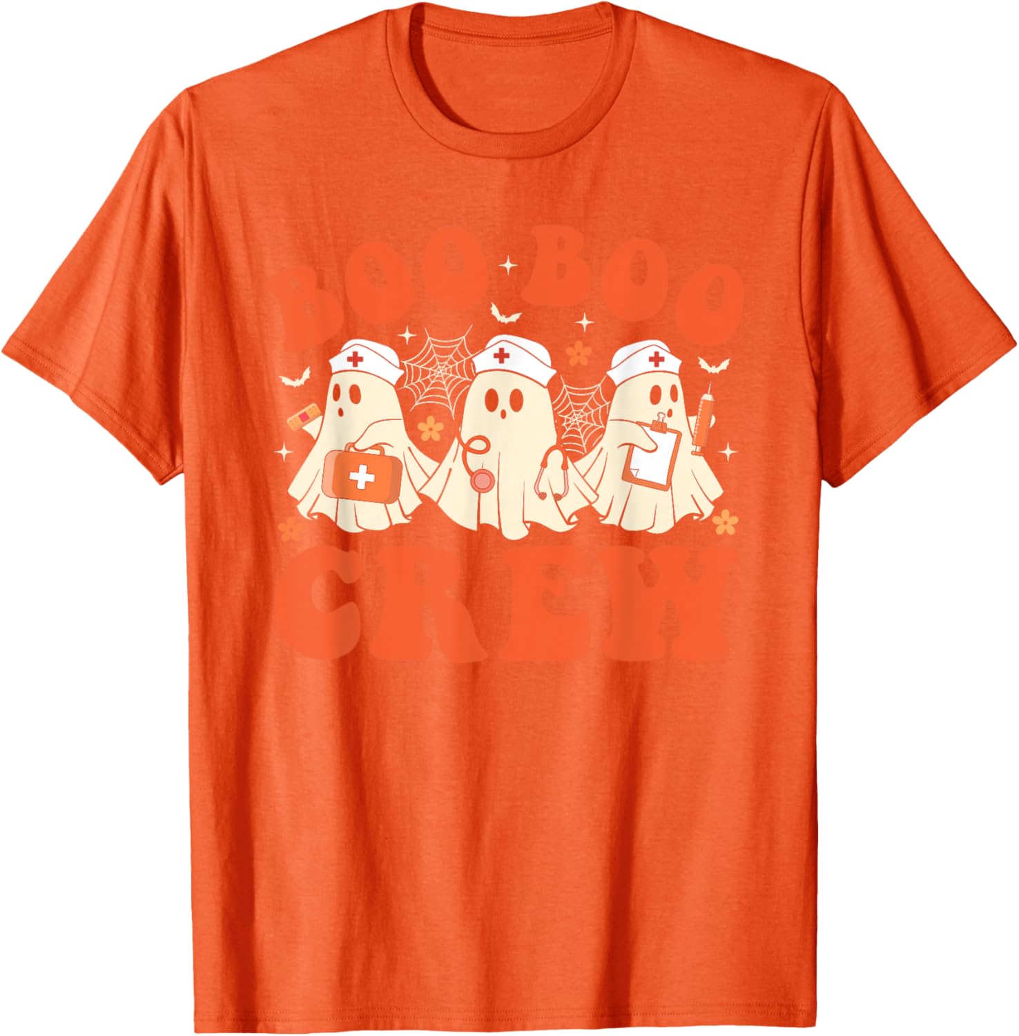 Boo Boo Crew Nurse Ghost Scrub Top Halloween Costume T-Shirt for Nurses - 12