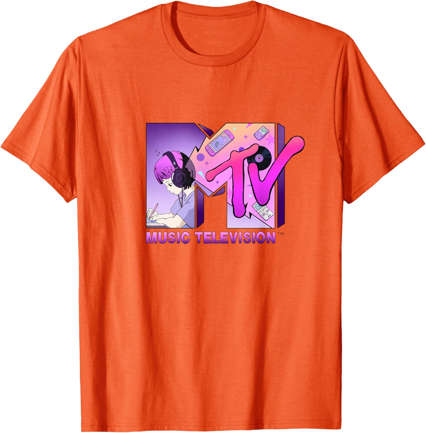 Mademark x MTV Anime Gamer Style T-Shirt with Official MTV Logo - 19