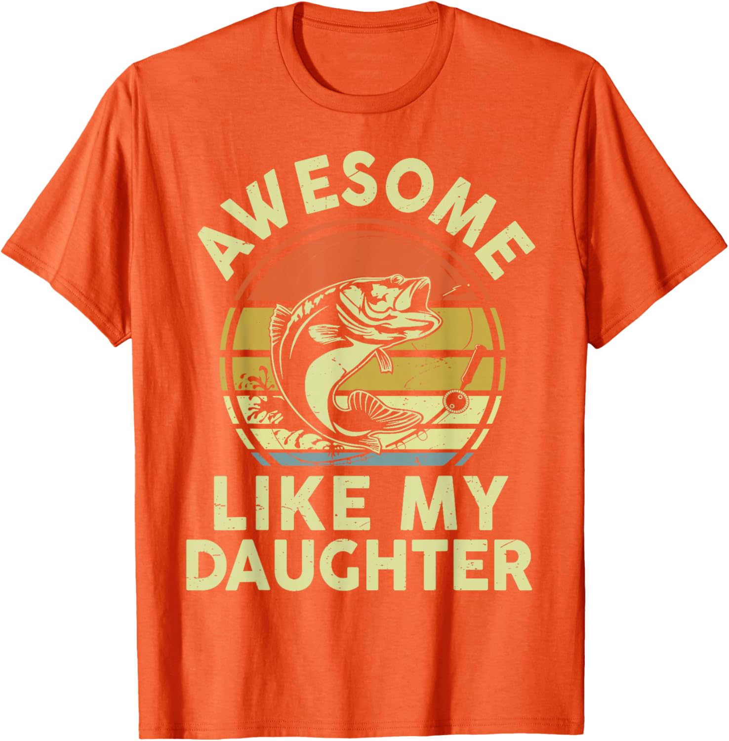 Bass Fish Dad T-Shirt Funny Papa Fishing Apparel for Daughters Love - 12