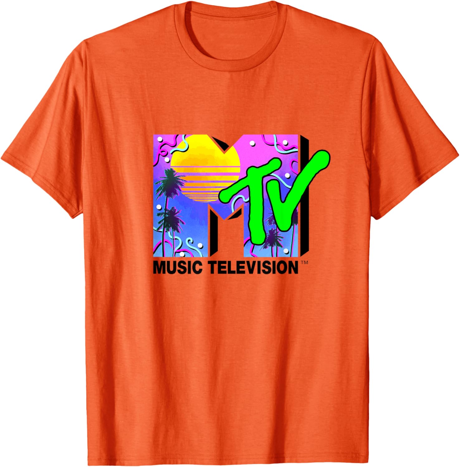 Mademark x MTV Miami Logo Art Deco Colors Sun T-Shirt for Trendy Style - 18