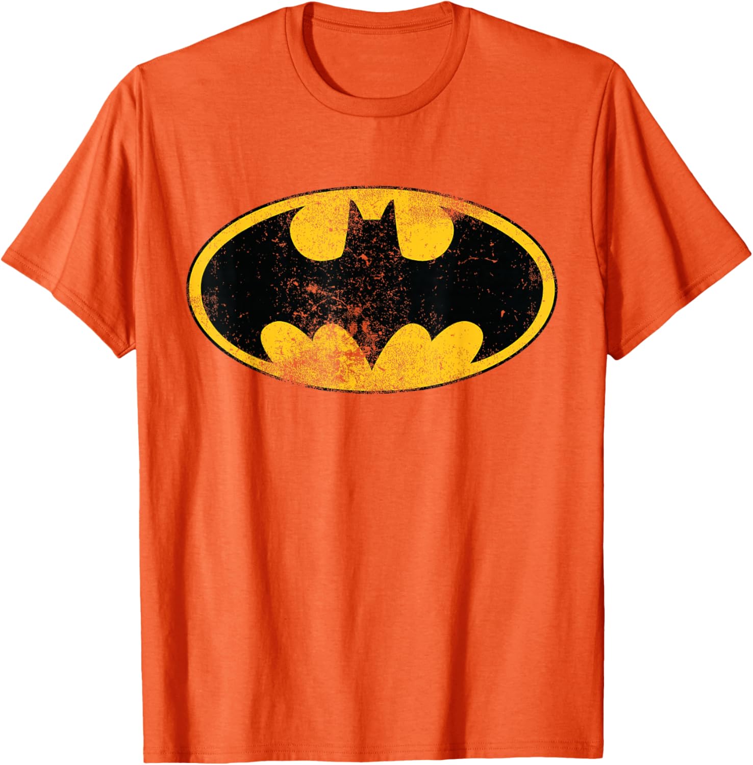 Classic Distressed DC Batman Logo T-Shirt for Superhero Fans - 19