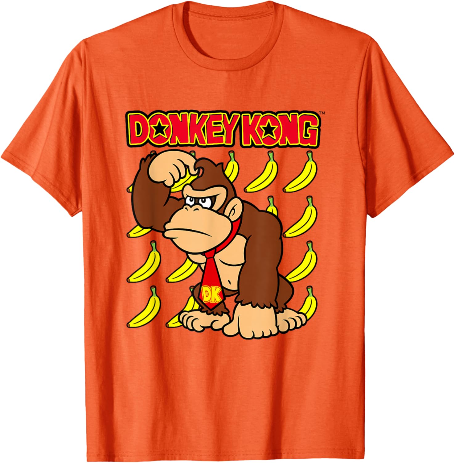 Donkey Kong Ape Thoughts Banana Background Graphic T-Shirt for Fans - 19
