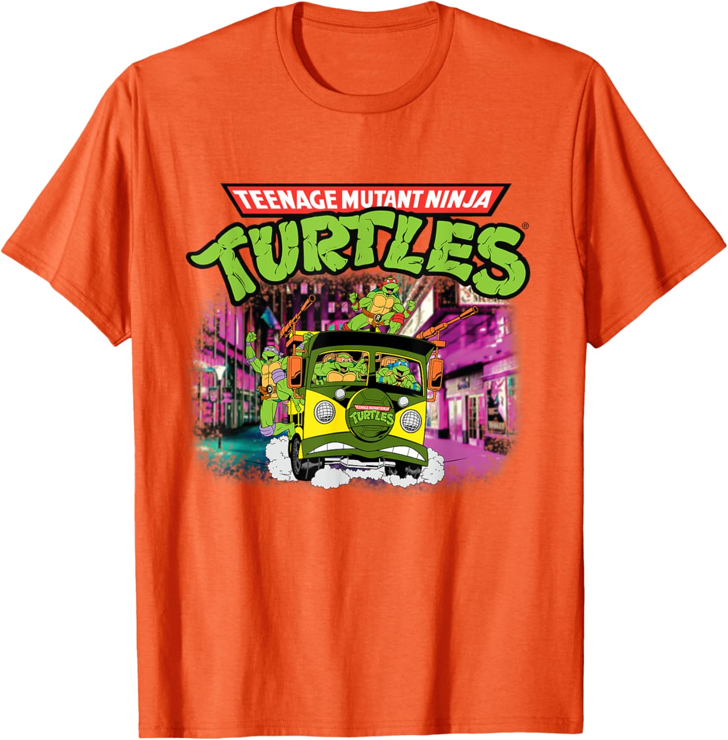 Mademark x TMNT Classic Bus T-Shirt for Teenage Mutant Ninja Turtles Fans - 5
