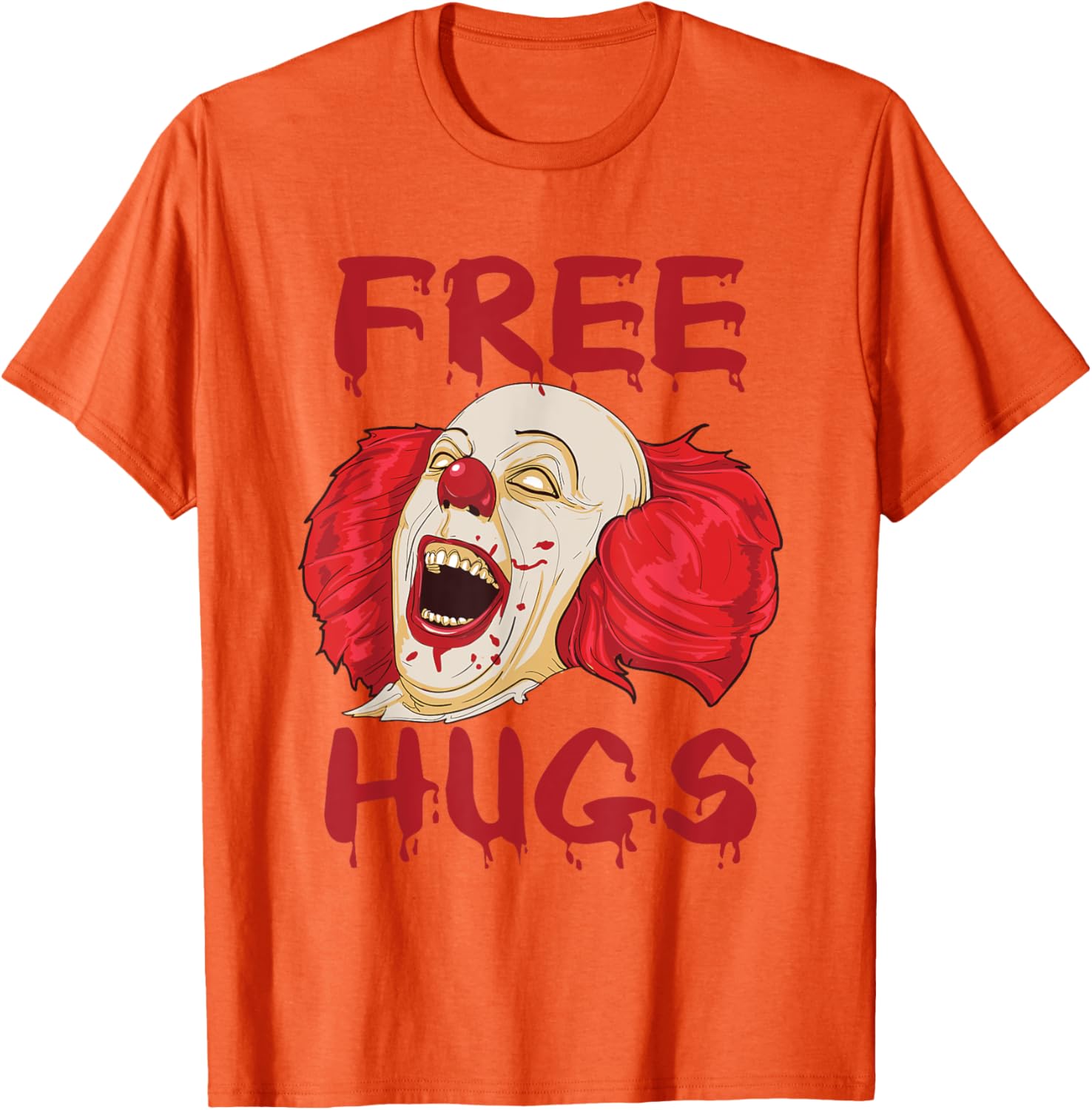Free Hugs Halloween Scary Clown T-Shirt Gift for Horror Fans - 3