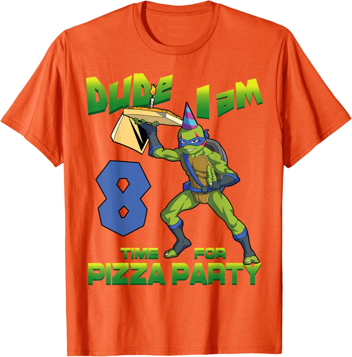 Mademark TMNT Leo Pizza Birthday T-Shirt for 8 Year Old Boys Fun Gift - 13