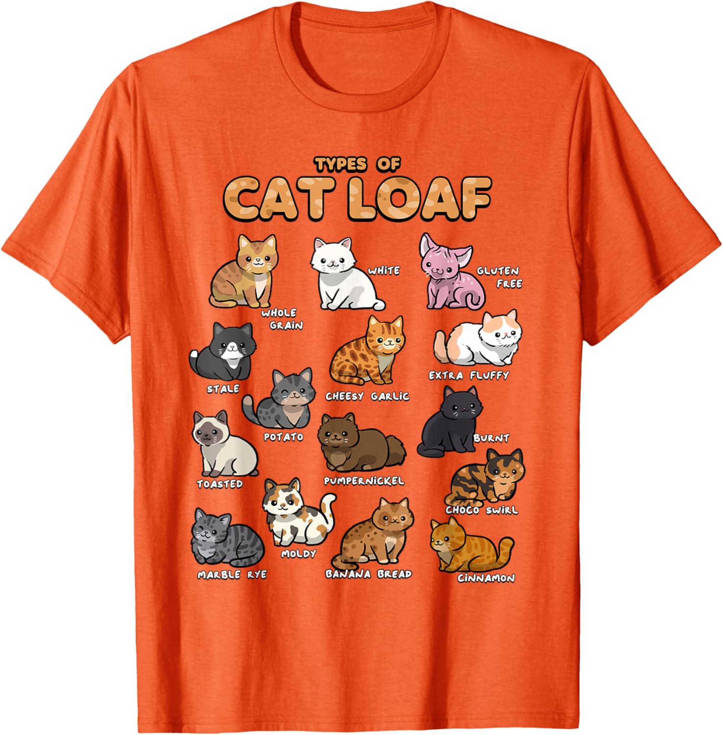 Cute Cat Loaf Kawaii Kitten T-Shirt for Cat Lovers Men Women Kids - 3