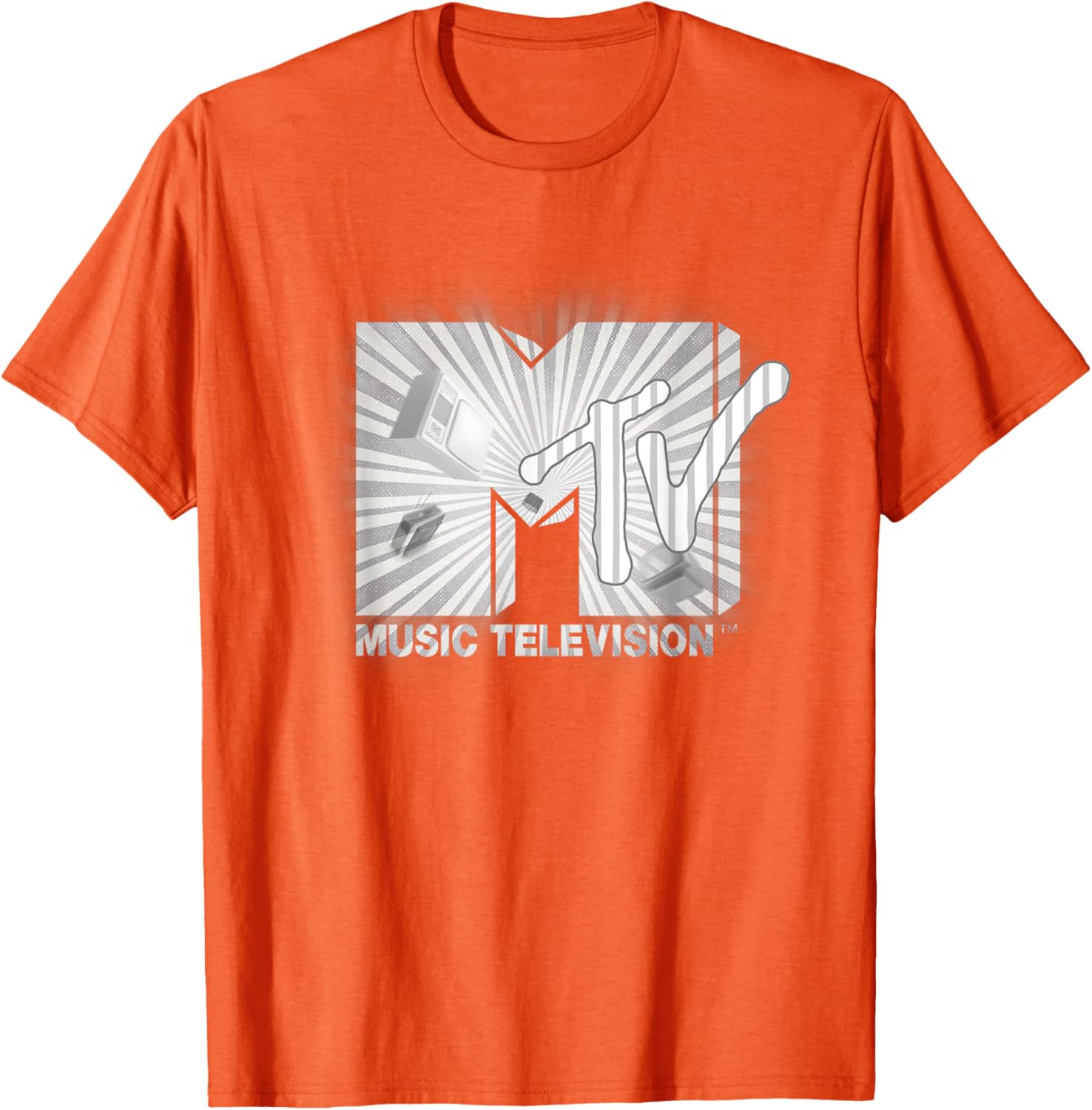 Mademark x MTV Vintage Logo T-Shirt with Retro TV and Ham Radio Design - 1