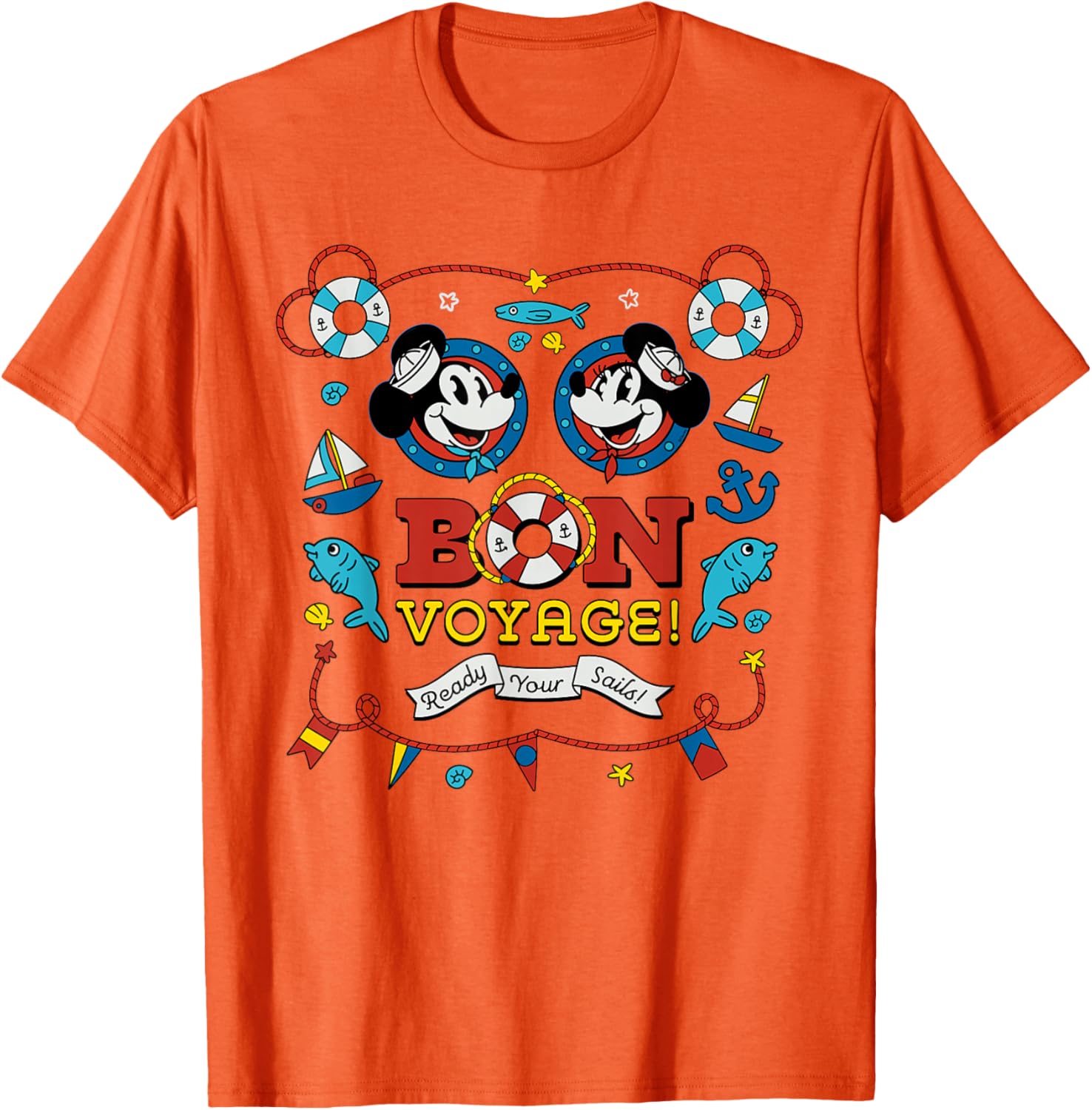Disney Cruise Mickey and Minnie Mouse Bon Voyage Vacation T-Shirt - 9