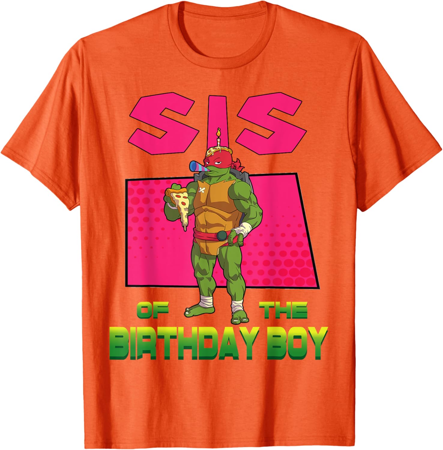 Mademark TMNT Raph Sister Pizza Party T-Shirt for Birthday Fun - 2