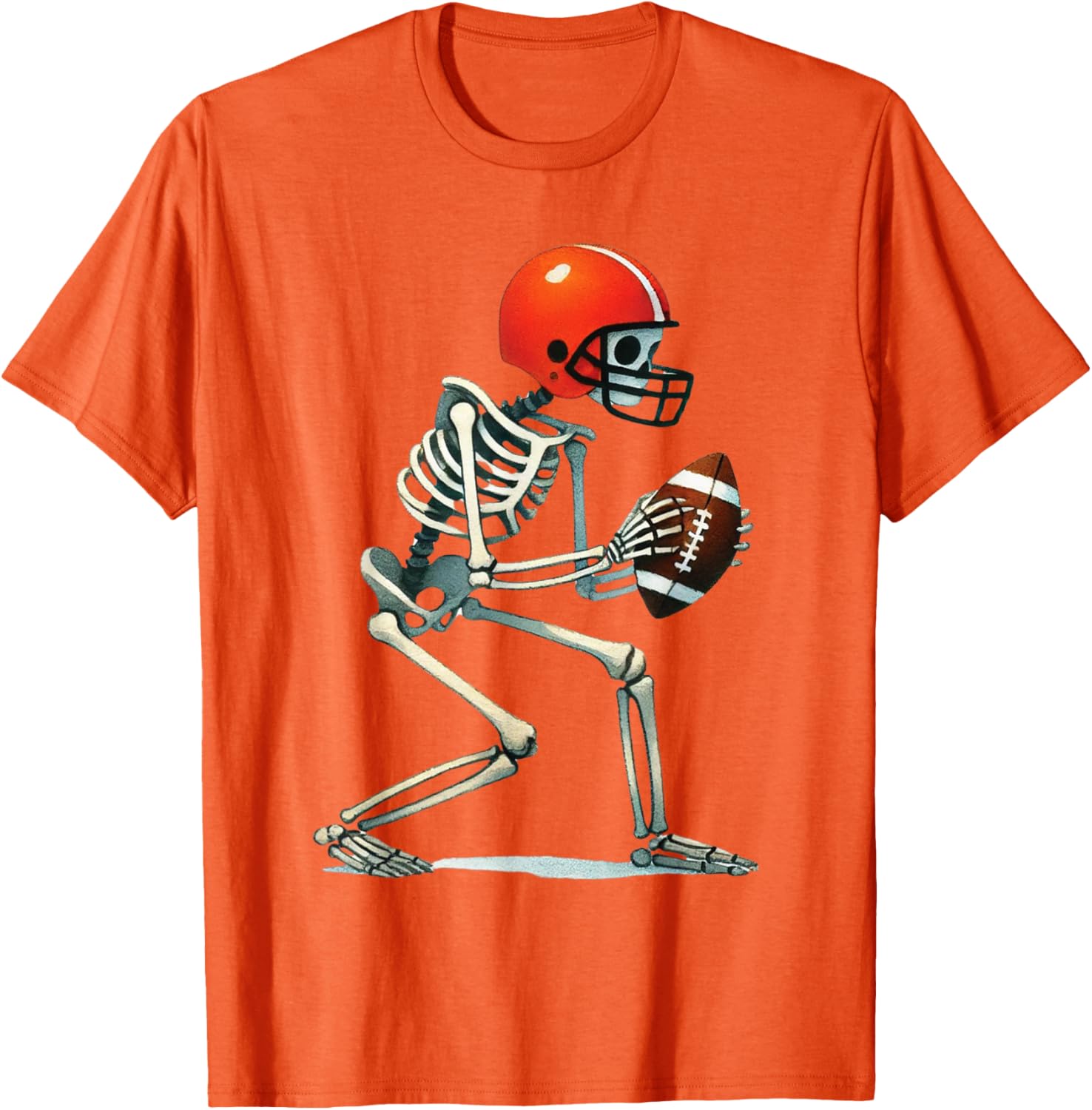 Funny Skeleton Football Halloween Costume Tee for Boys and Men - 16