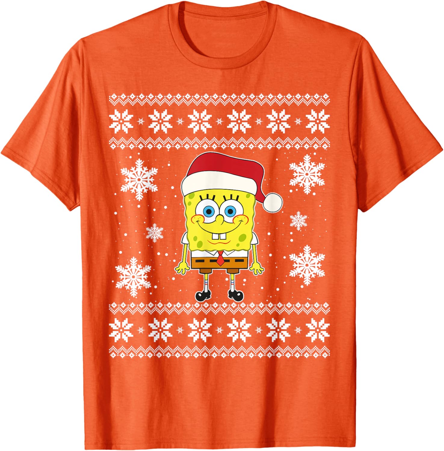 Mademark SpongeBob SquarePants Holiday Christmas Graphic T-Shirt for Fun - 11