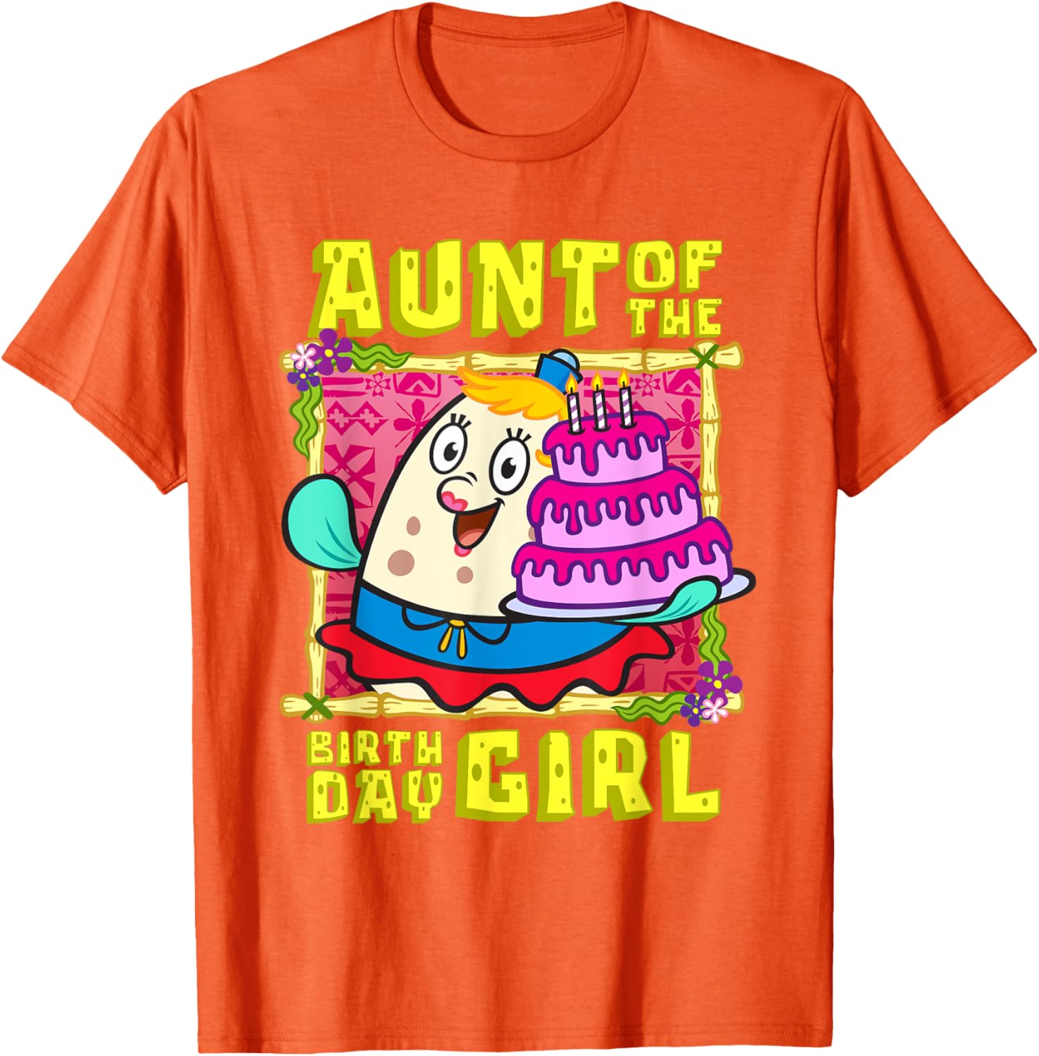 Mademark SpongeBob Aunt of the Birthday Girl Cake Match T-Shirt - 5