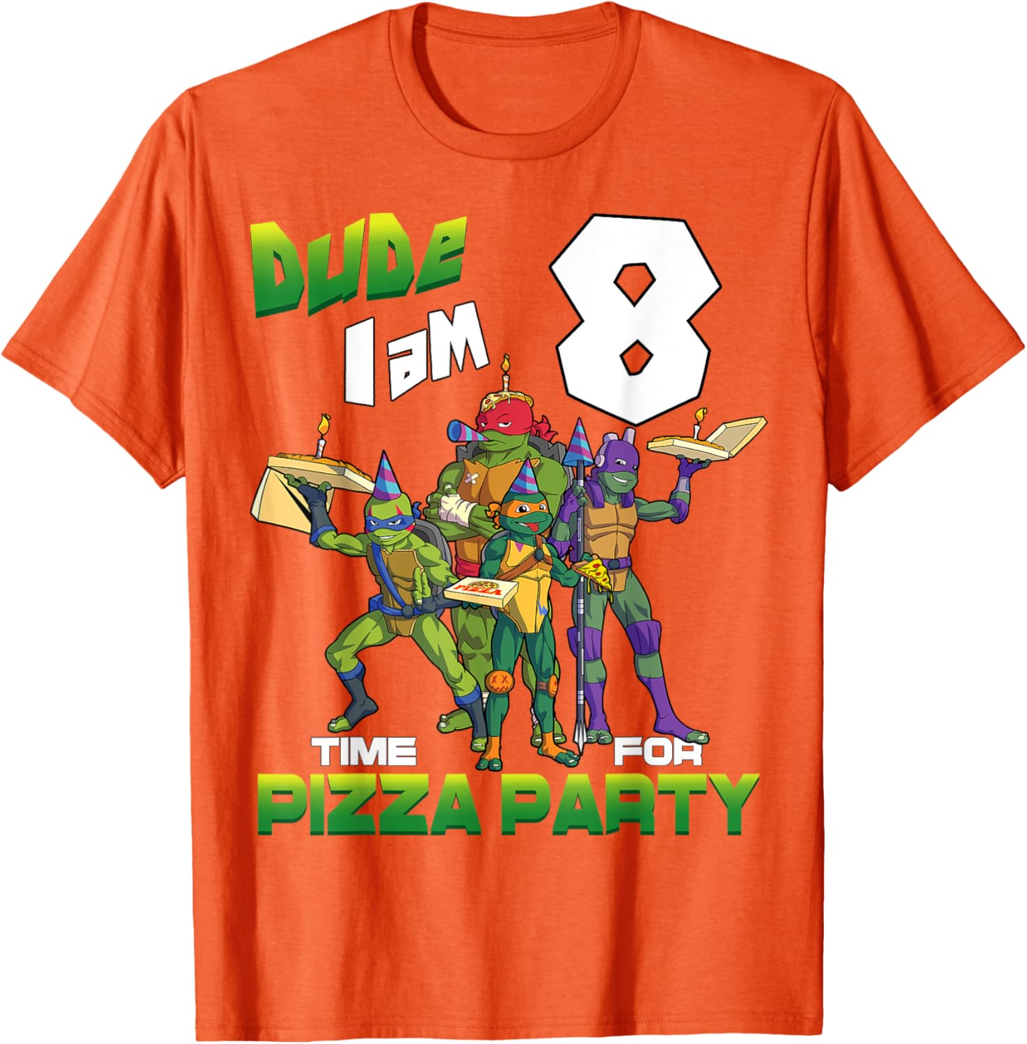 Mademark Teenage Mutant Ninja Turtles Pizza Party T-Shirt for Kids - 5