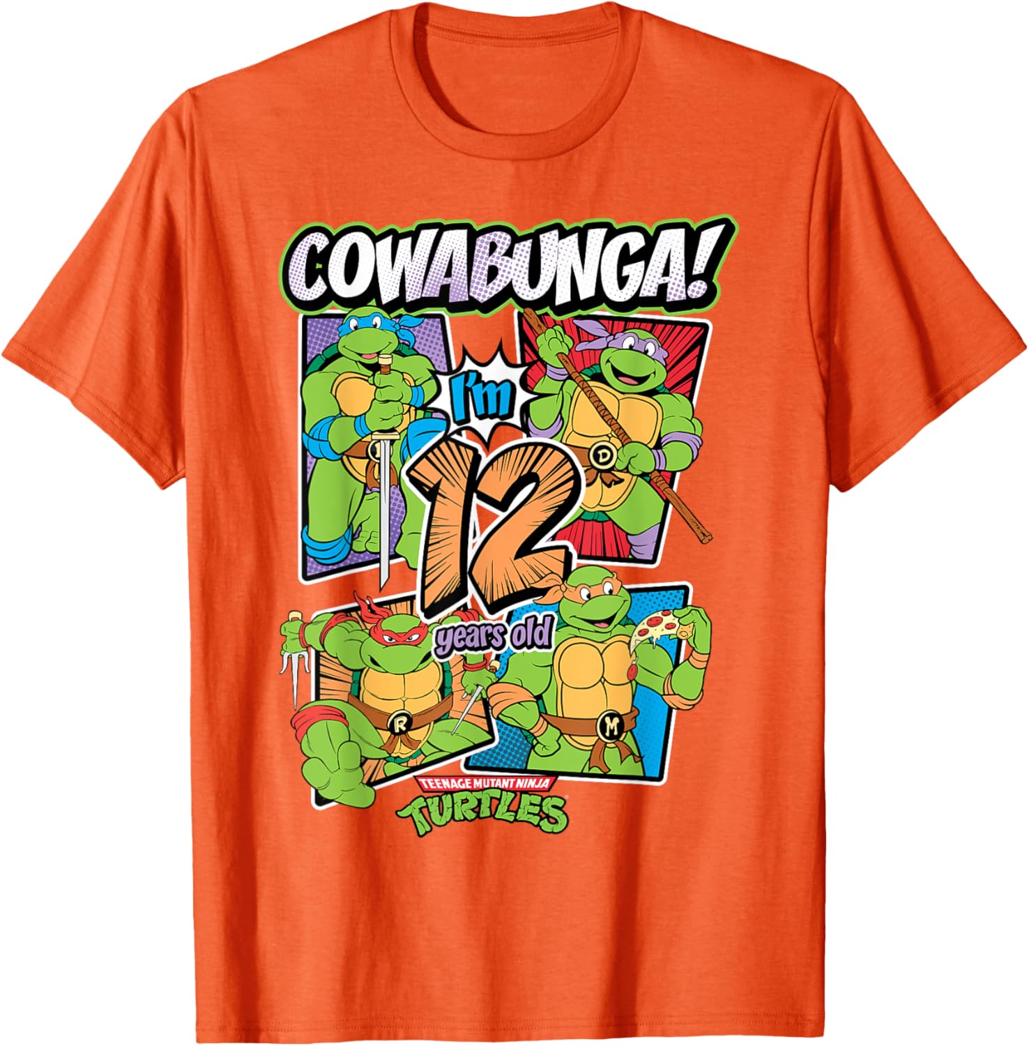 Mademark Teenage Mutant Ninja Turtles Cowabunga I'm 12 Years Old T-Shirt - 5