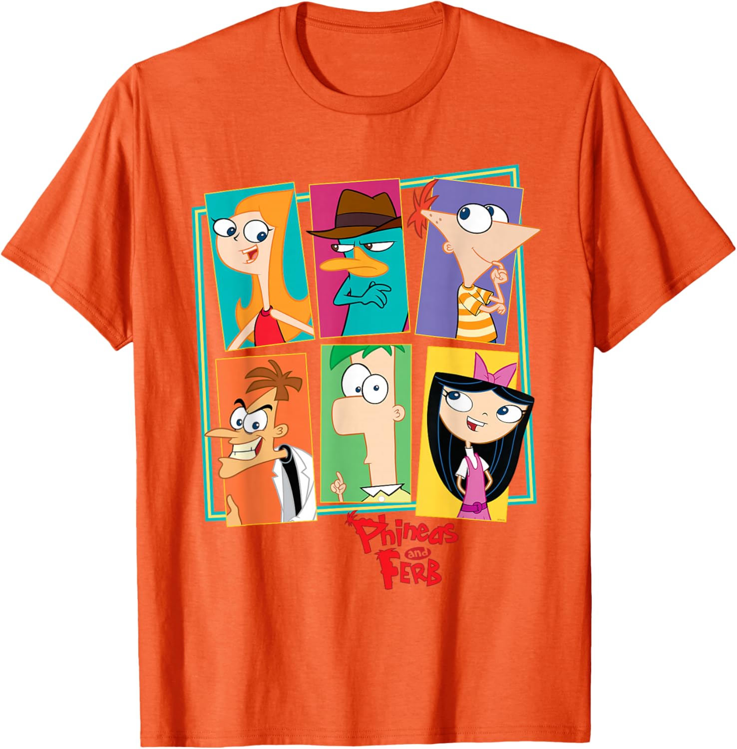 Phineas and Ferb Character Collage T-Shirt for Fun Disney Fans - 9