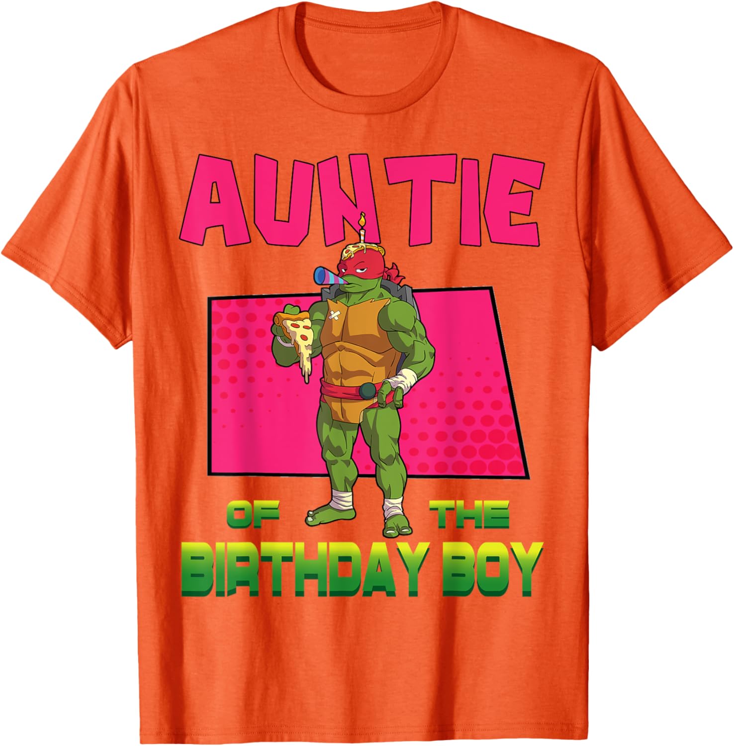 Mademark TMNT Raphael Pizza Party T-Shirt for Birthday Celebration - 14