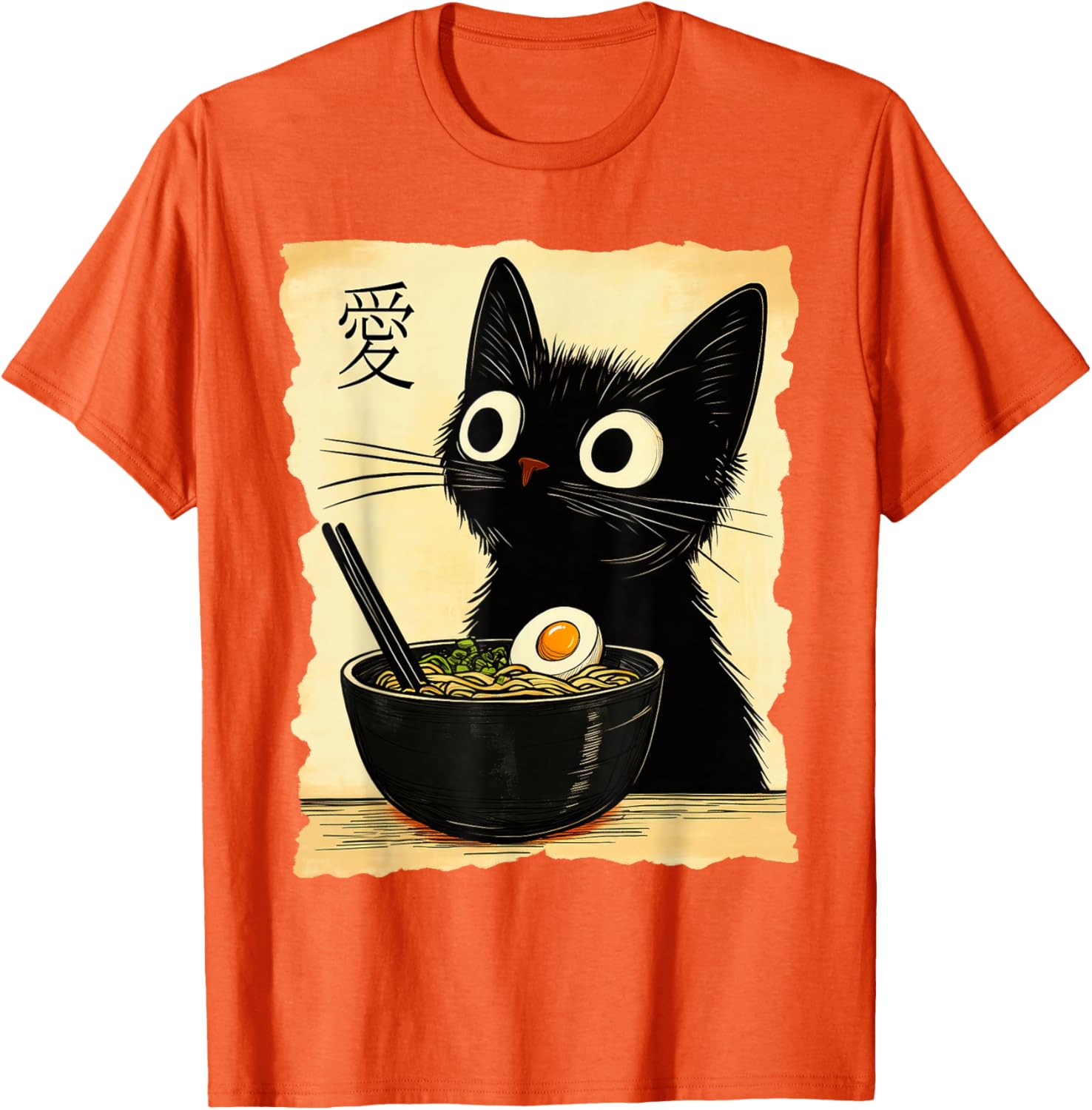 Funny Cat Ramen Graphic Tee Cute Japanese Kawaii Anime Cat T-Shirt - 9