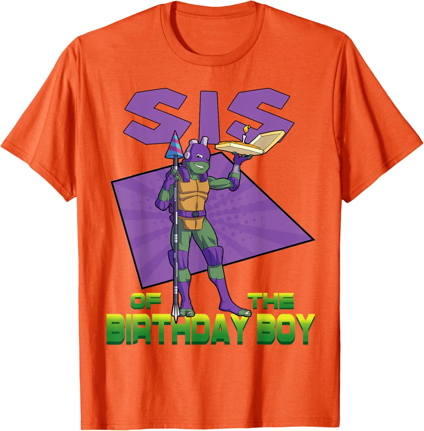 Mademark Teenage Mutant Ninja Turtles Donnie Birthday Pizza Party T-Shirt - 16