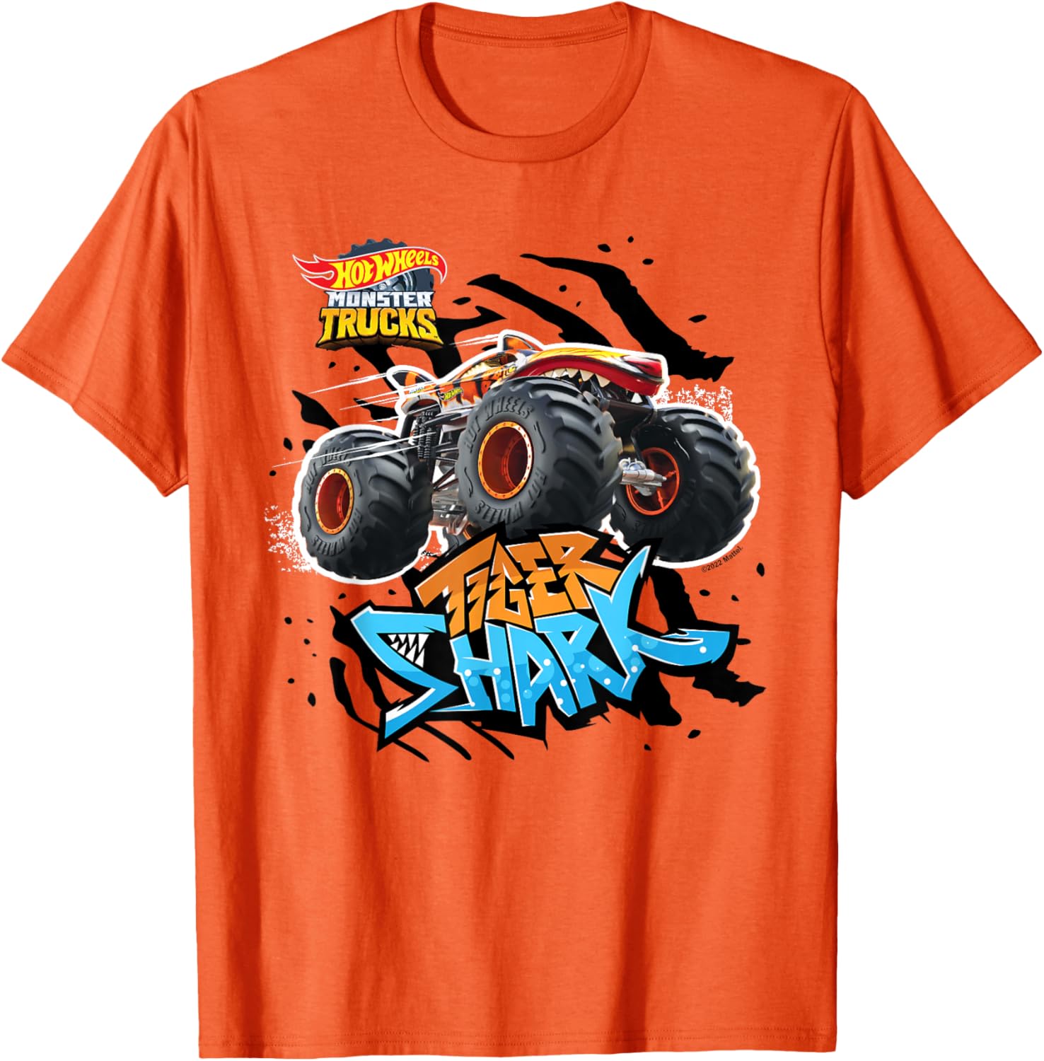 Hot Wheels Tiger Shark Orange T-Shirt for Kids Fun and Stylish Apparel - 7