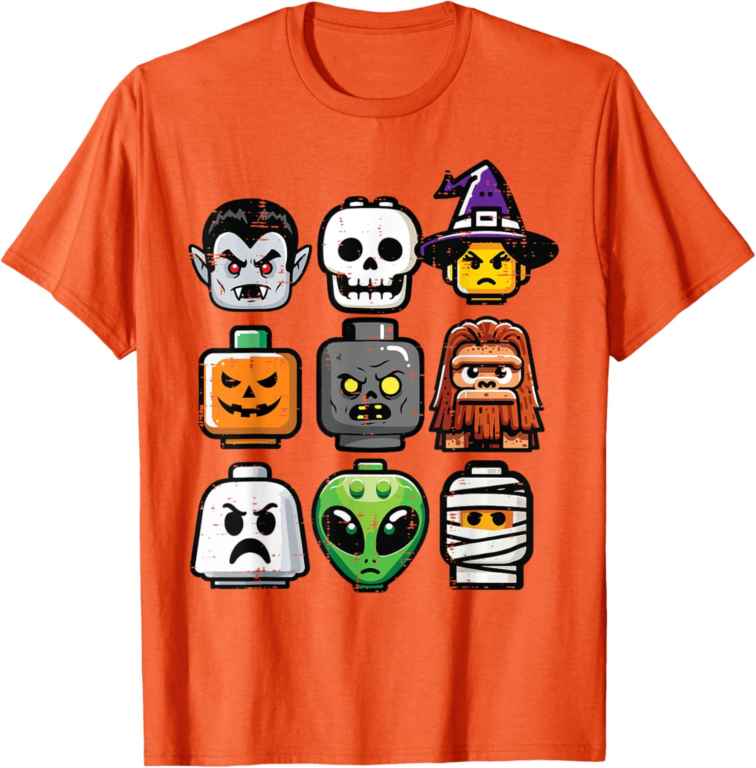 Halloween Pumpkin Ghost Heads T-Shirt for Kids and Boys Costume Fun - 14