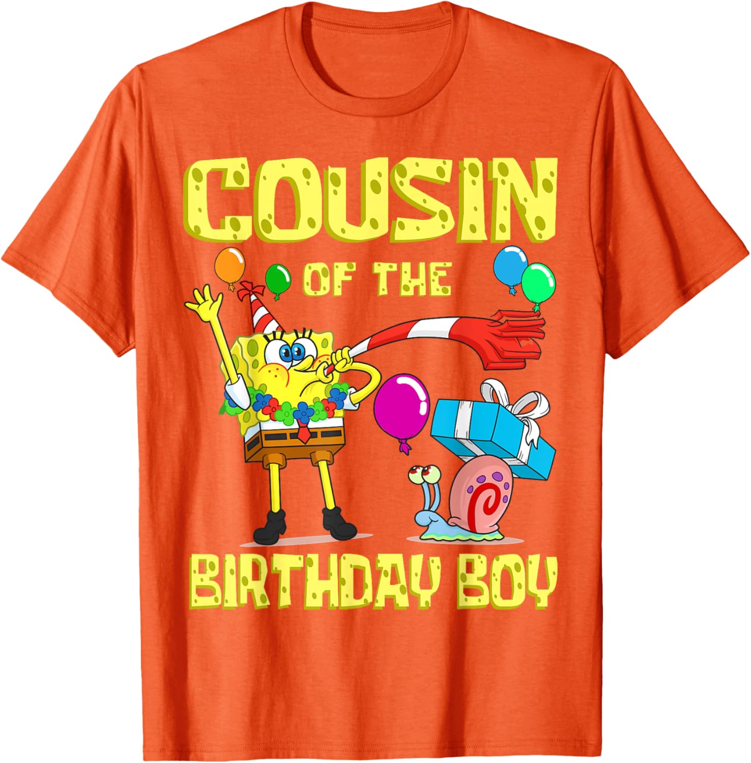 Mademark SpongeBob Cousin of the Birthday Boy Party T-Shirt for Kids - 15