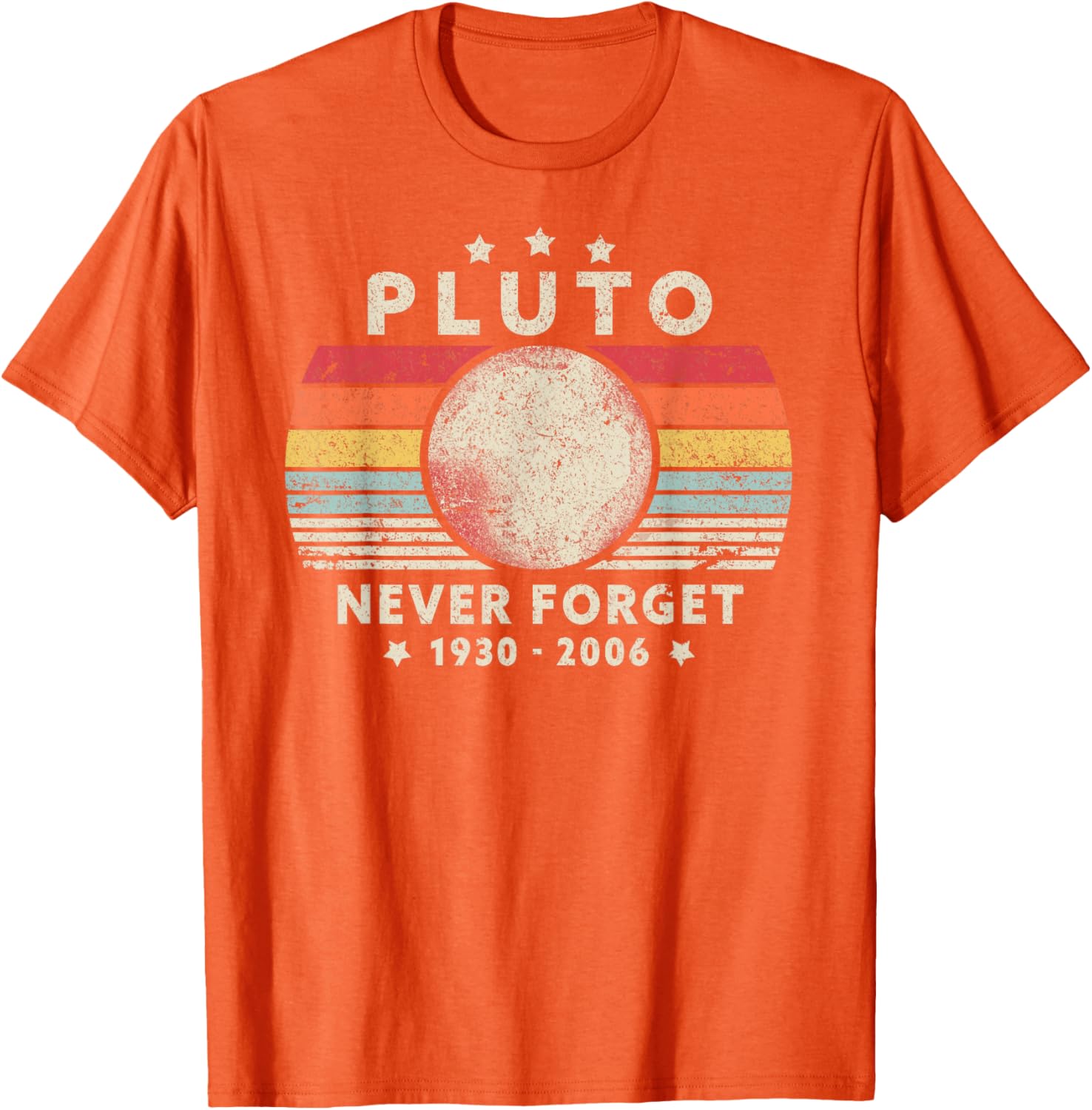 Never Forget Pluto Retro Space Science T-Shirt for Fun Loving Nerds - 2