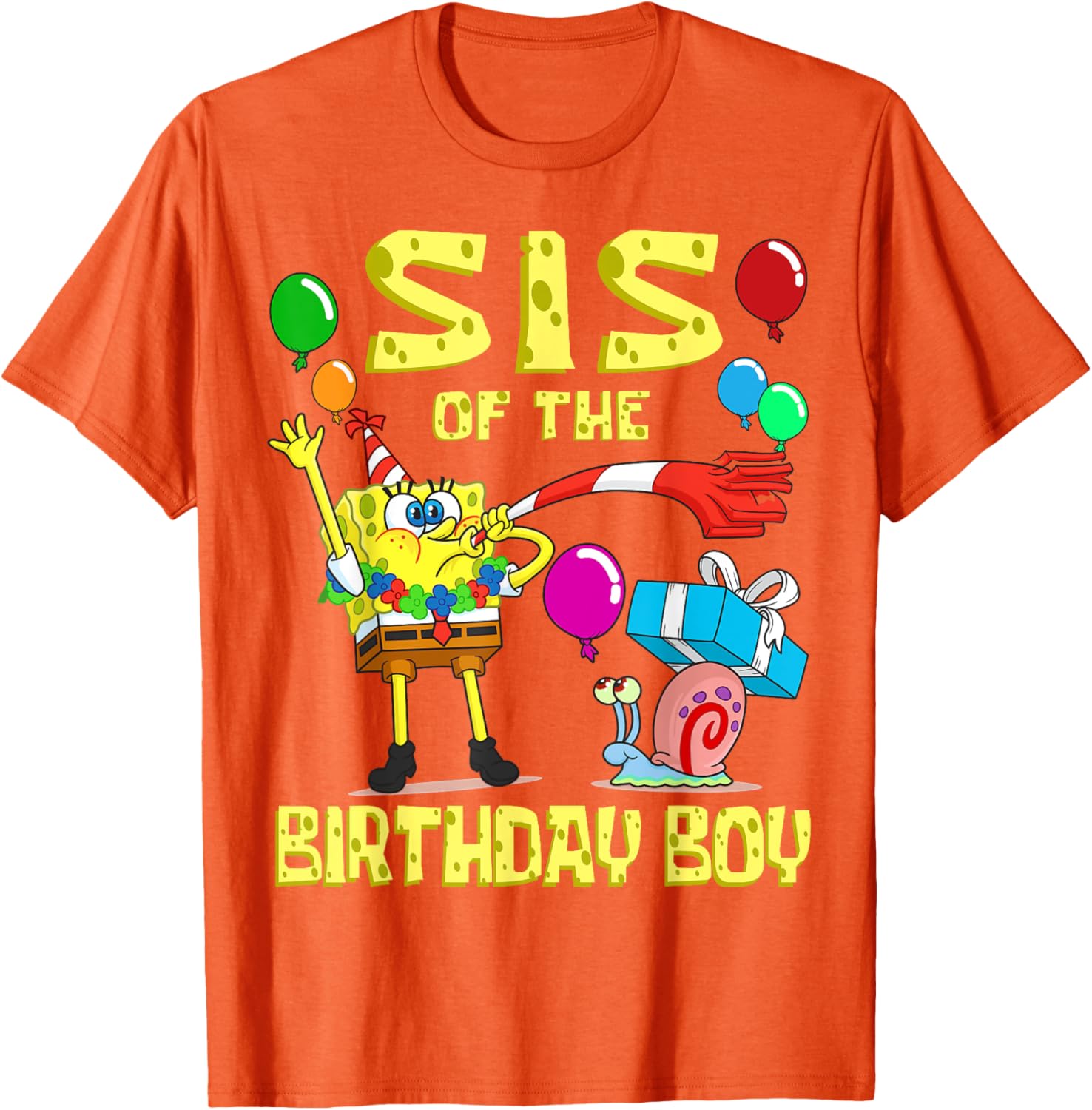 Mademark SpongeBob Sister of the Birthday Boy Party T-Shirt for Kids - 2