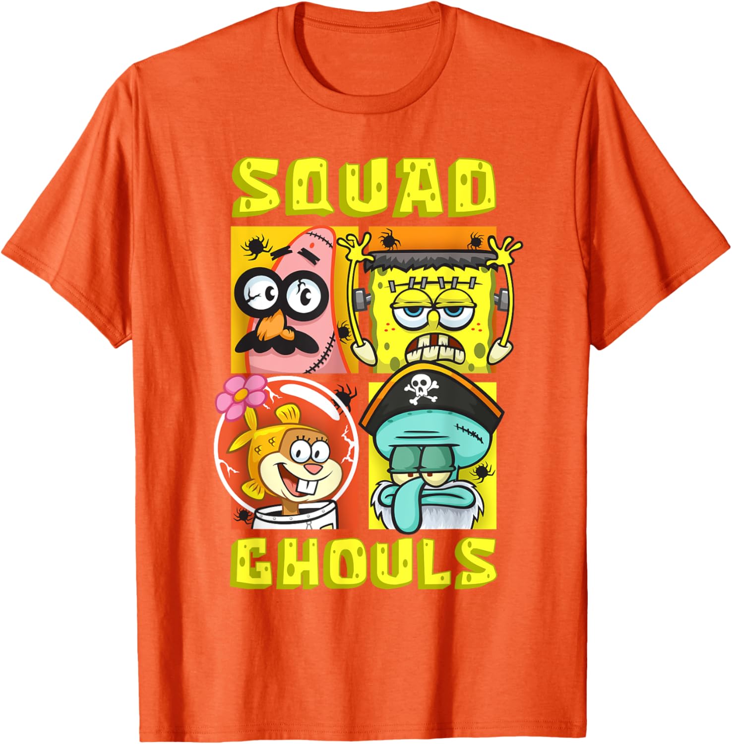 Mademark SpongeBob Halloween Squad T-Shirt with Patrick, Squidward & Sandy - 13