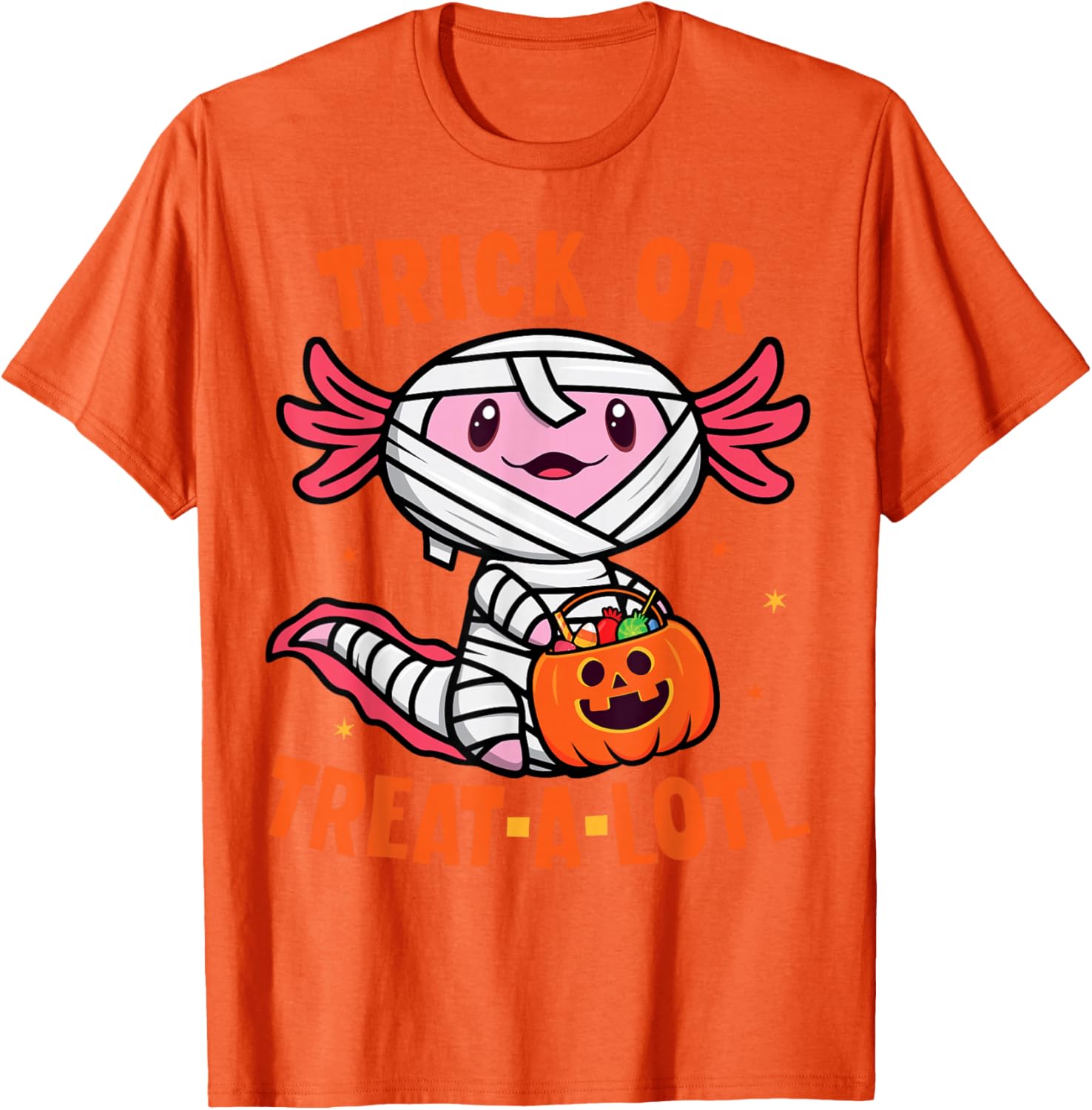 Trick or Treat Axolotl Halloween Costume T-Shirt for Toddlers and Kids - 9