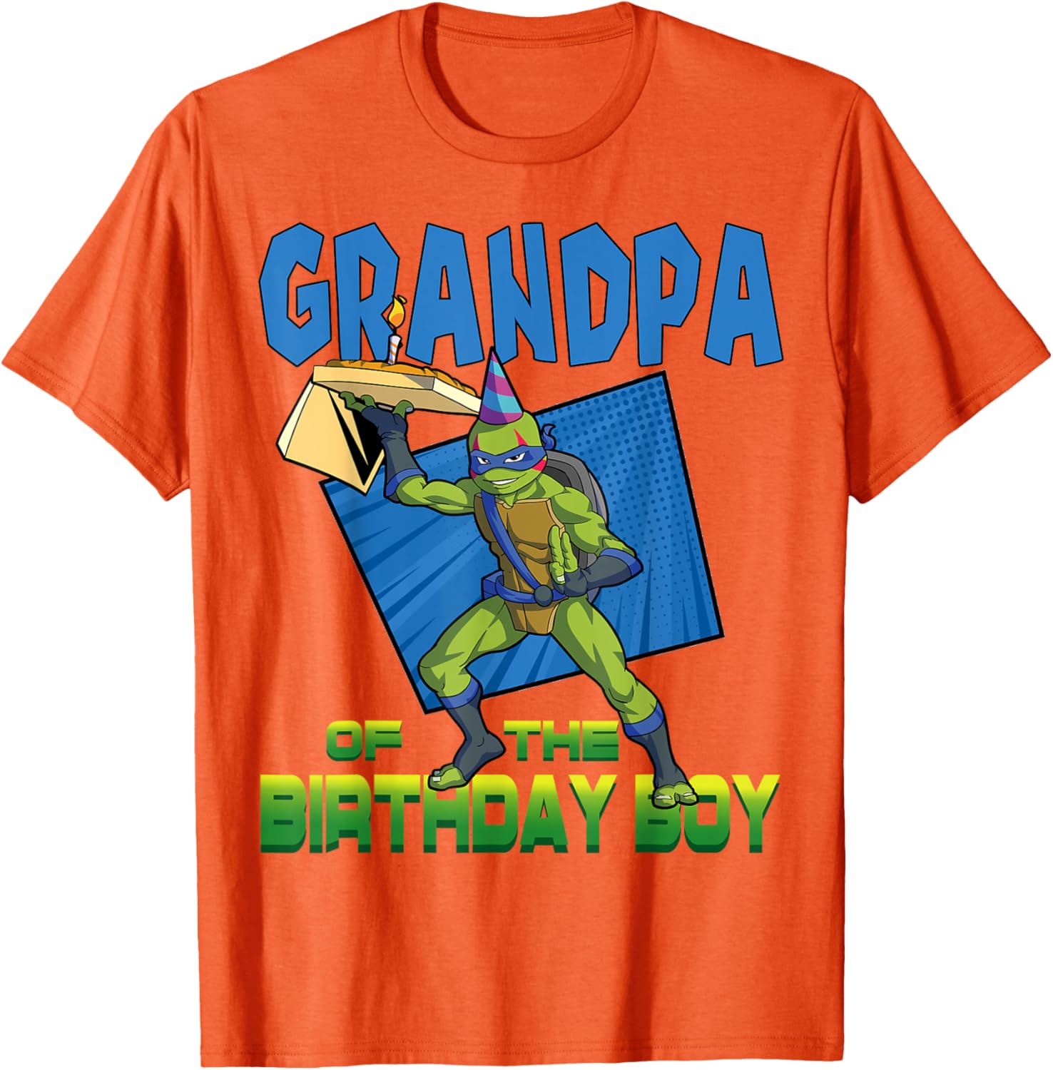 Mademark Teenage Mutant Ninja Turtles Leo Grandpa Pizza Party T-Shirt - 6
