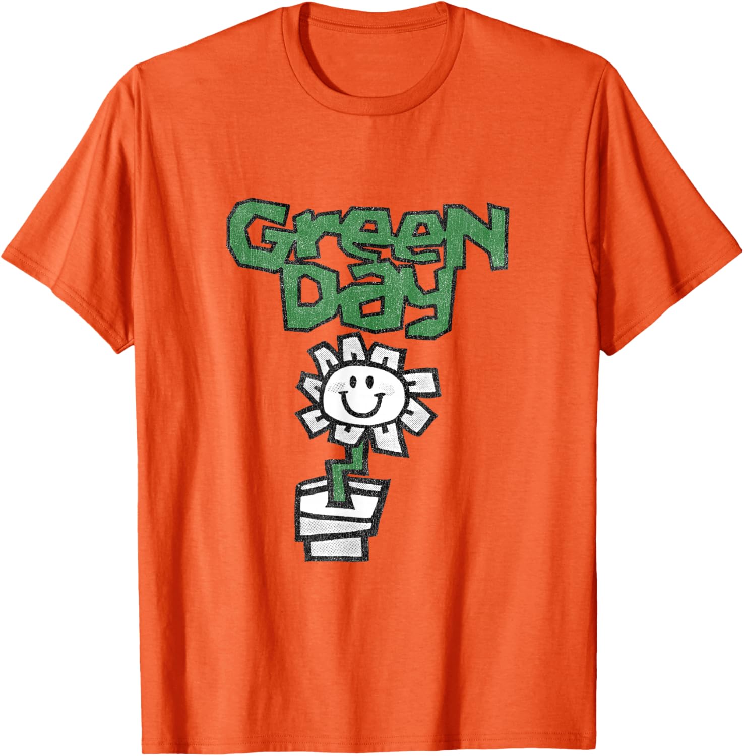 Green Day Flower Pot T-Shirt for Fans of Music and Nature Style - 6